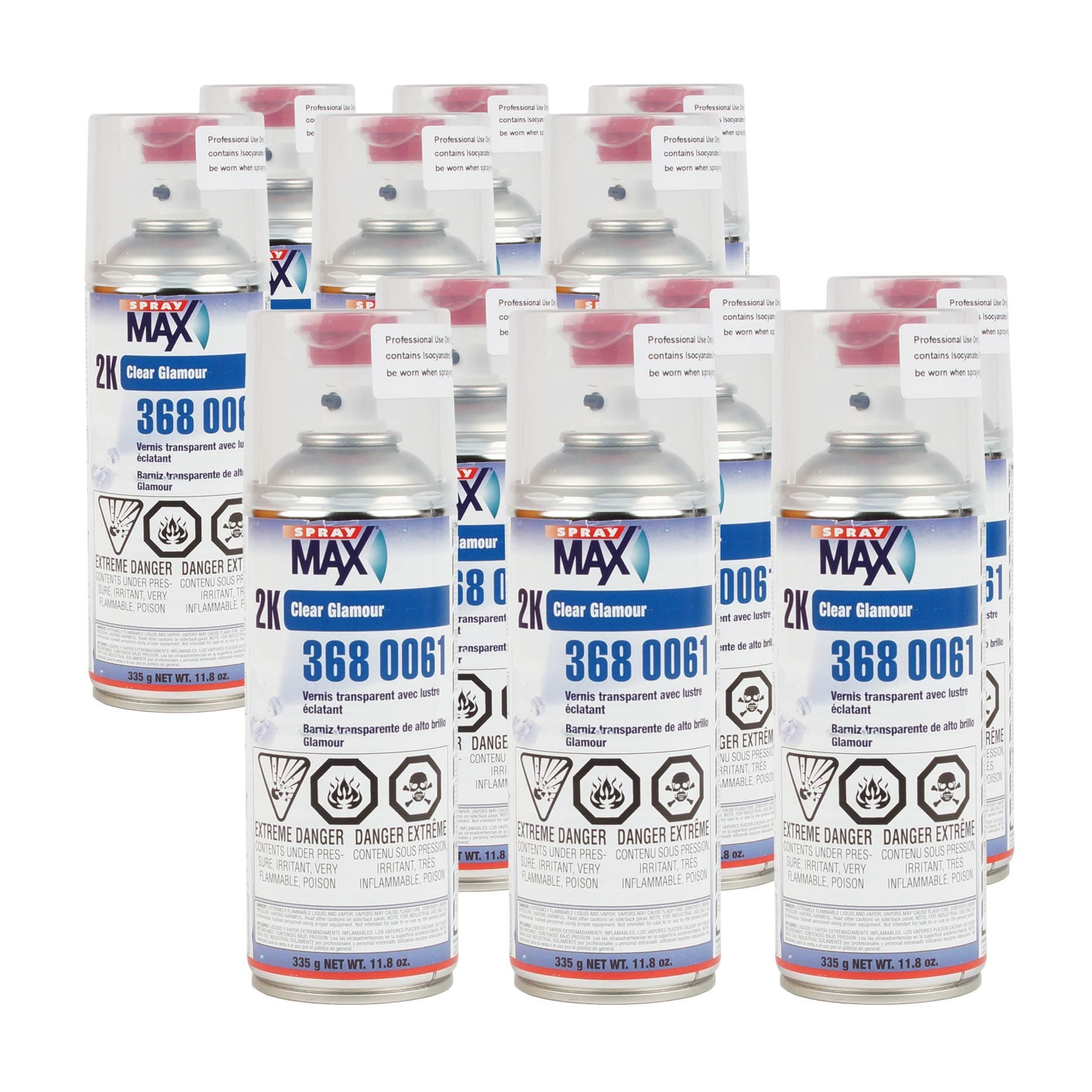 Spraymay 2 Cases (12) Cans SPRAYMAX 2K Clear USC 3680061