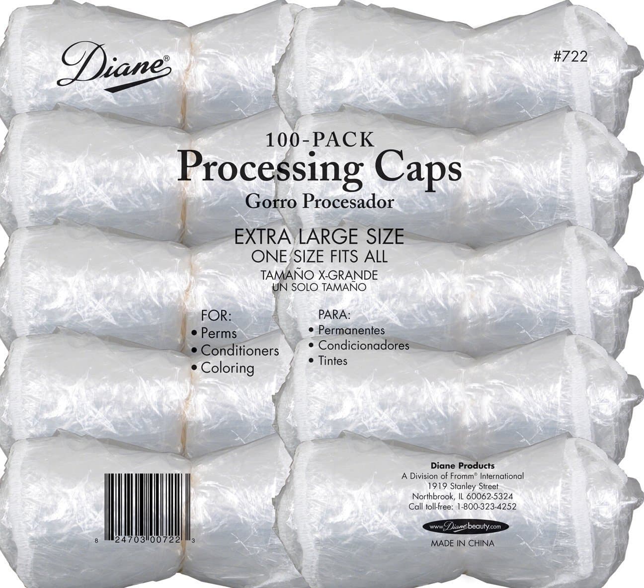 Diane Processing Caps, 100-pack Body Care / Beauty Care / Bodycare / BeautyCare
