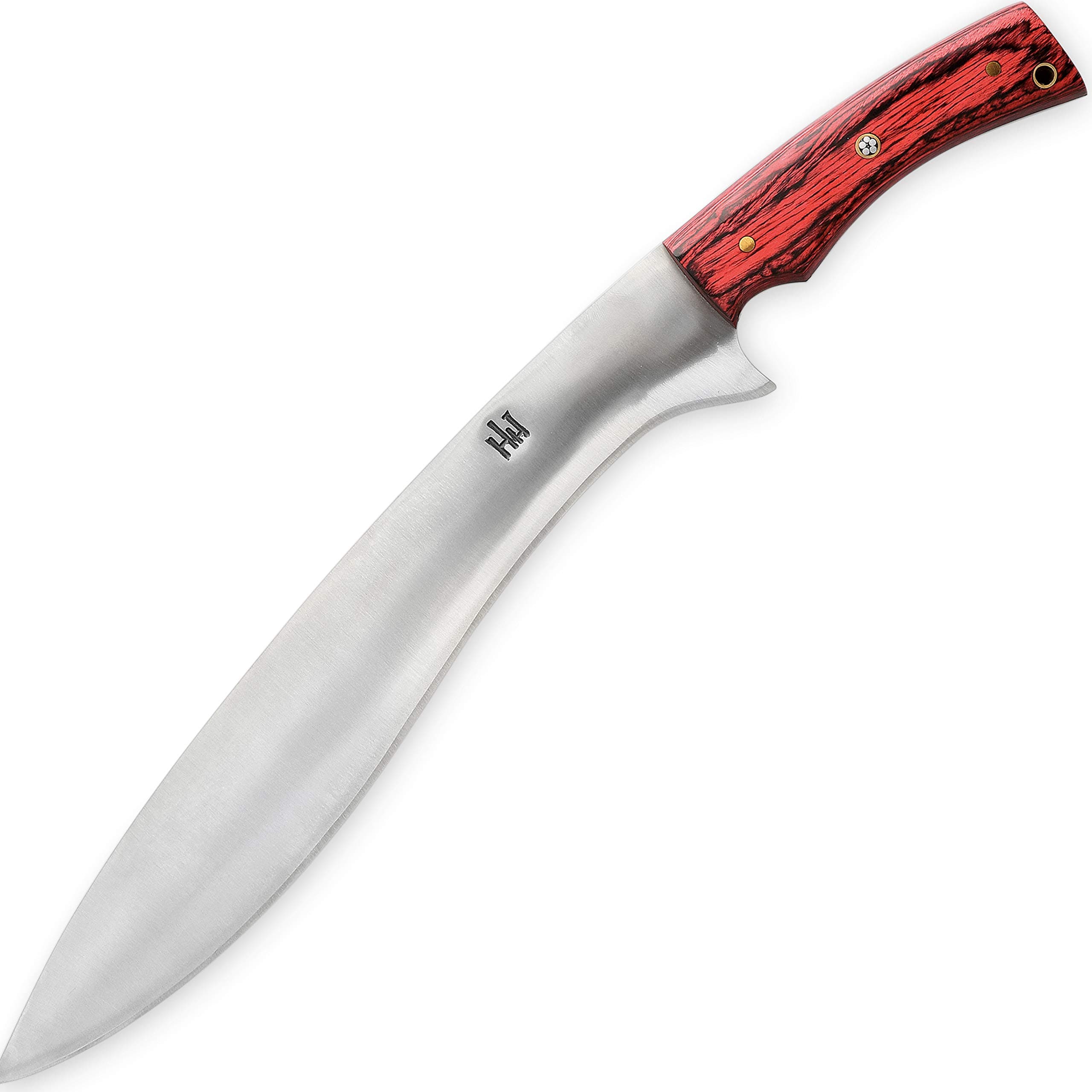 Hobby Hut HH-501|Custom Handmade Stainless 01 Carbon Steel 16 inches Kukri Knife|Micarta Handle|Leather Sheath| Designed for Hunting, Camping