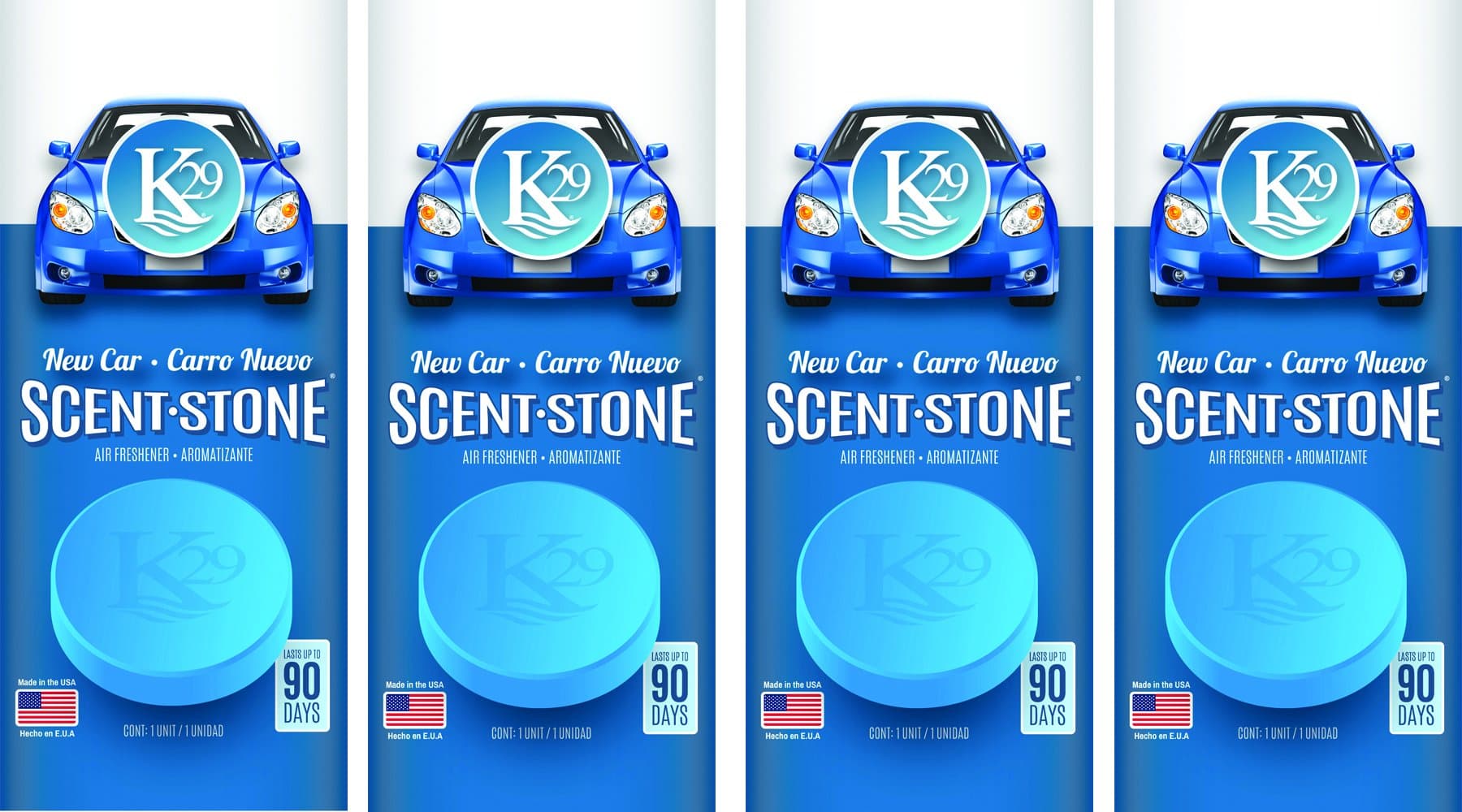 Sterling Teal (K16002-4) K29 'New Car Smell' Stone Air Freshener, (Pack of 4)