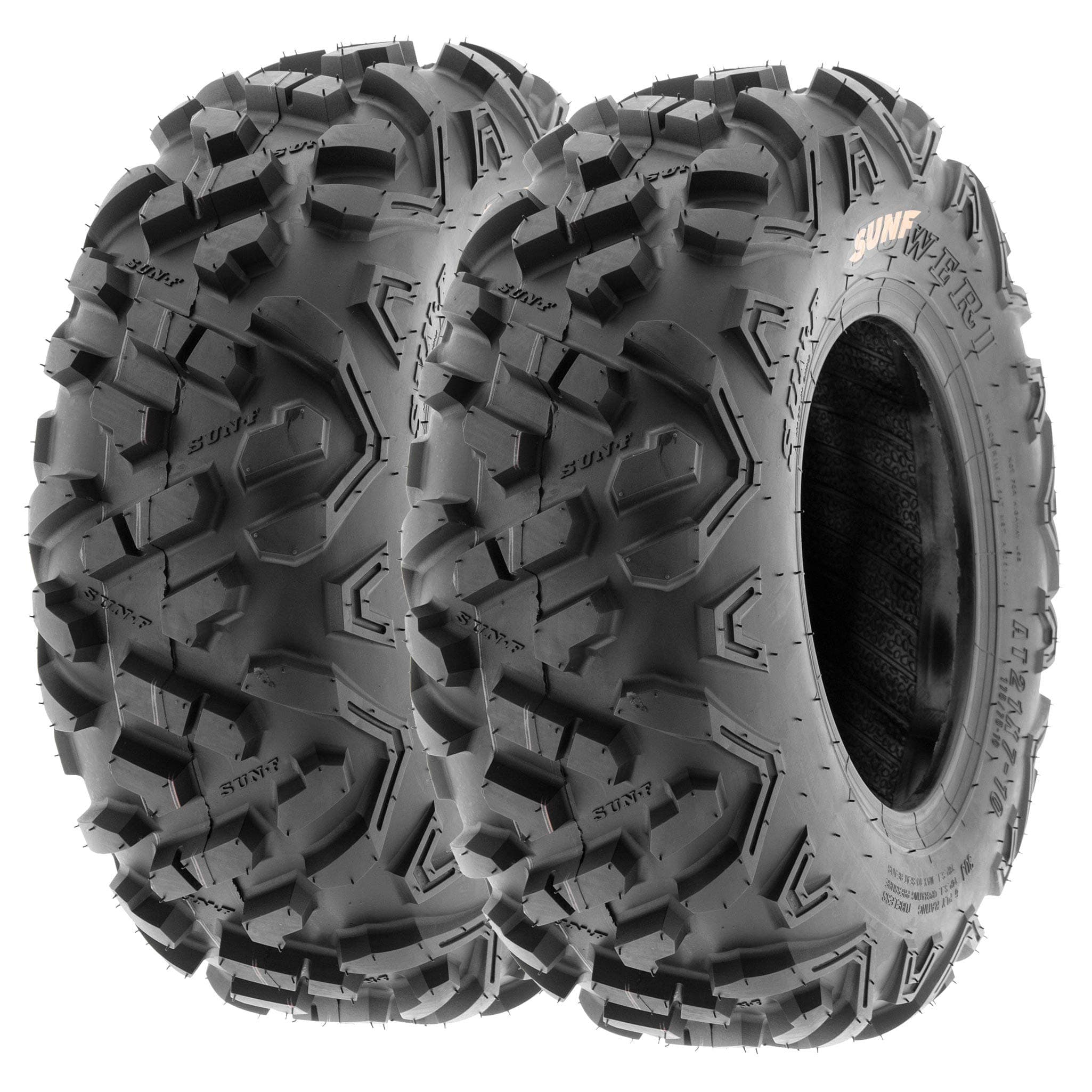 SunF Set of 2 SunF Power.II 19x7-8 ATV/UTV Off-Road Tires, All-Terrain, 6PR, Tubeless A051
