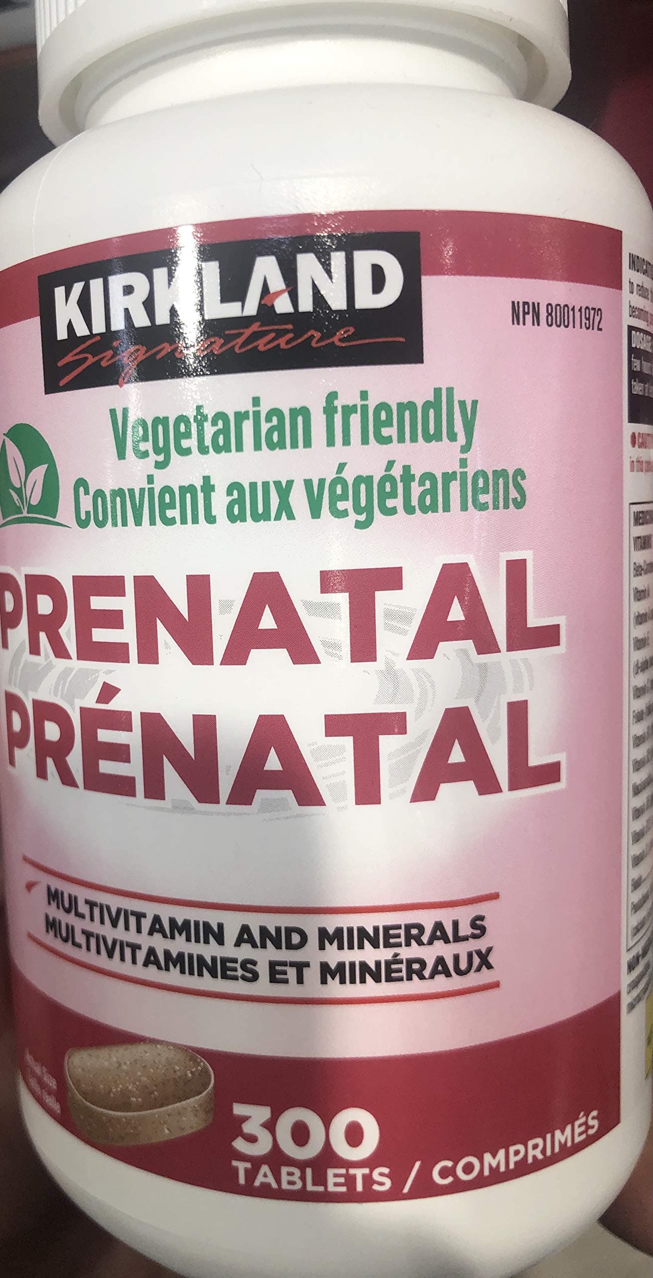 Kirkland Signature Prenatal/Postpartum Multivitamin/Mineral 300 tablets
