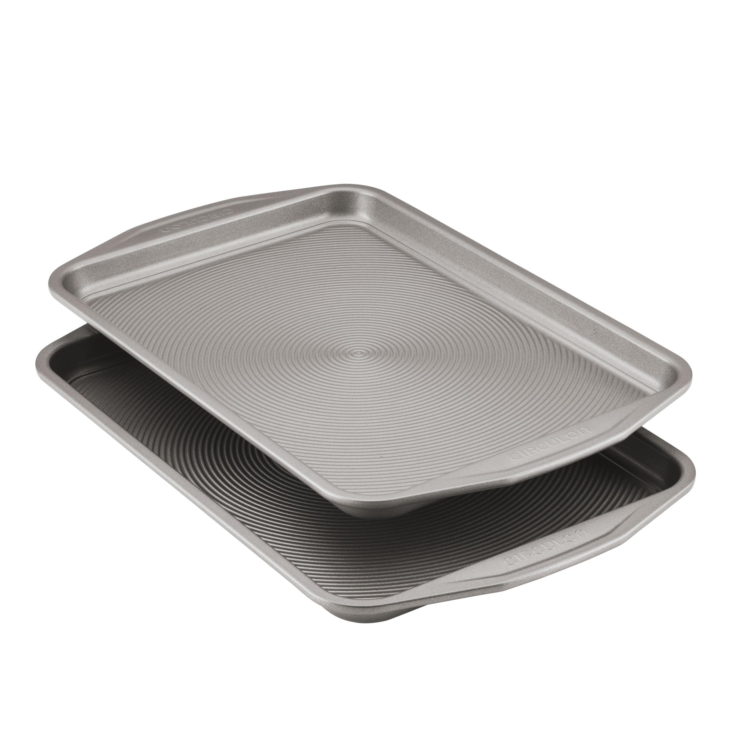 Nonstick Bakeware Set, Cookie Sheets for Baking Nonstick, 2-Piece, Gray
