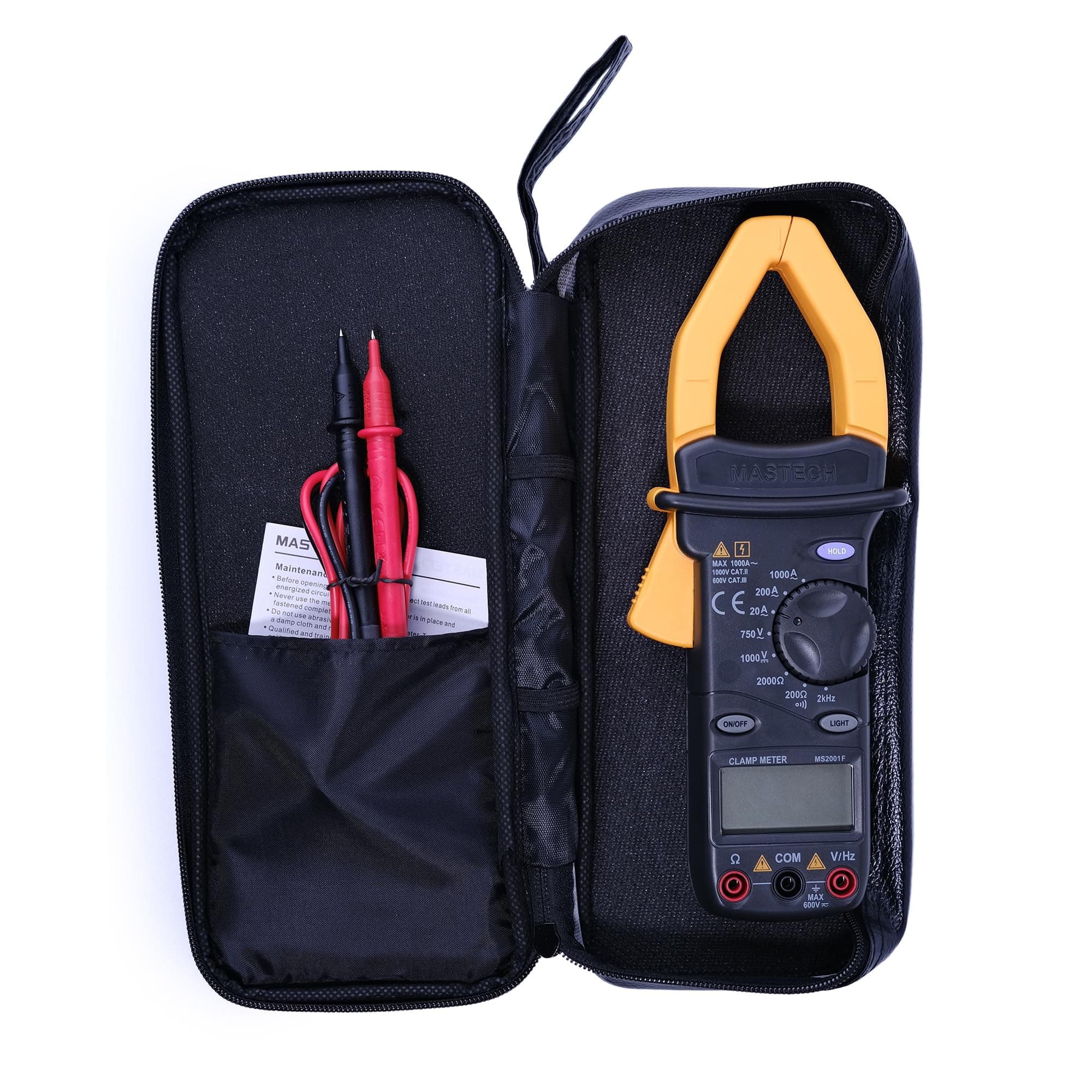 Mastech MS2001F Digital AC Clamp Meter - Accurate Measurements Up to 1000A