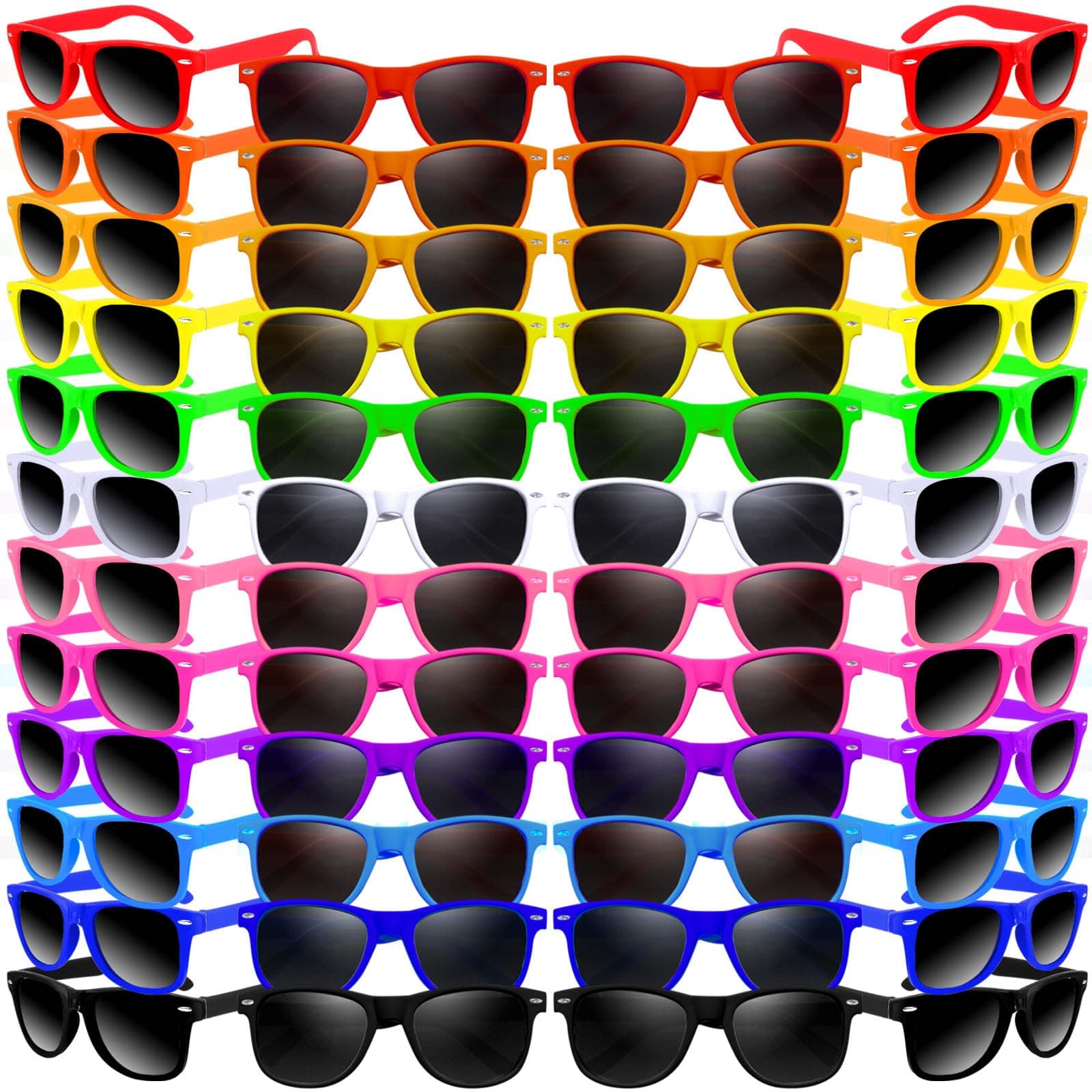 Oleitodh 60 Pack Kids Neon Sunglasses Party Favors Bulk, 10 Colors Neon Party...
