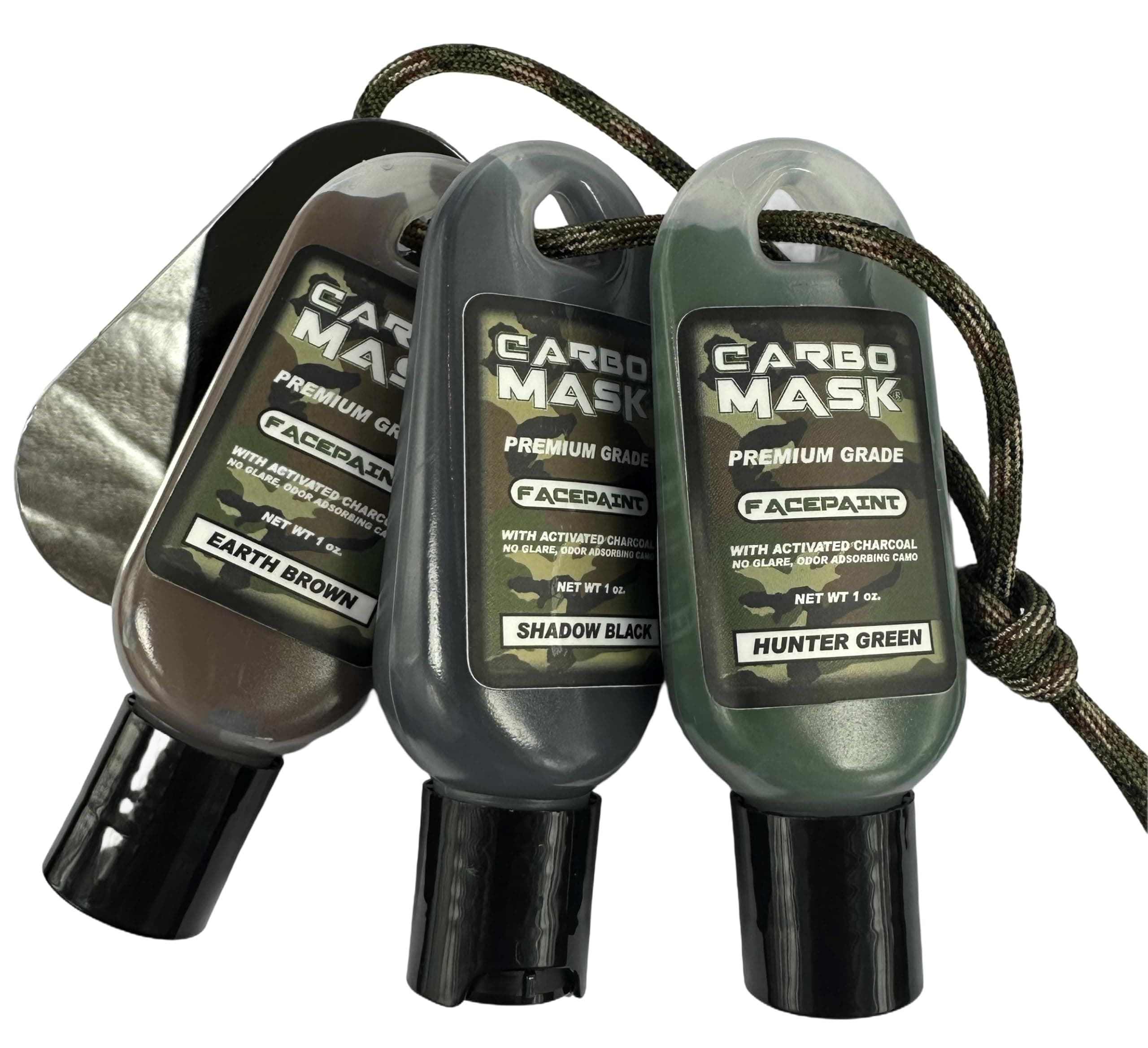 Carbomask 1 oz. Three-Pack: Black, Green, Brown