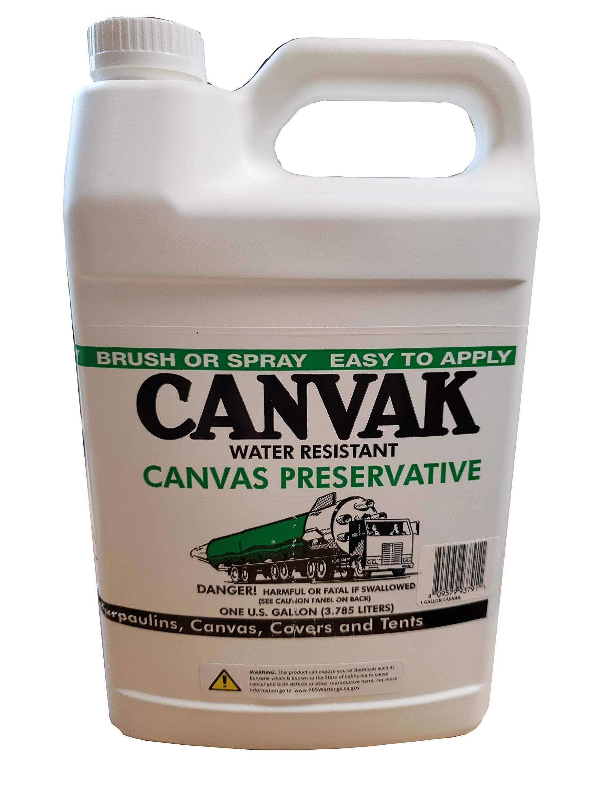 1 Gallon Canvak Industrial Quality Water Resistant Canvas Preservative Liquid Wax for Tarps, Tents, and Shelters, Clear