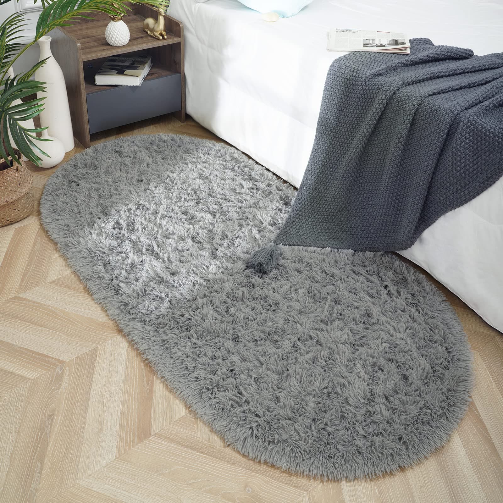 Oval Fluffy Rug
