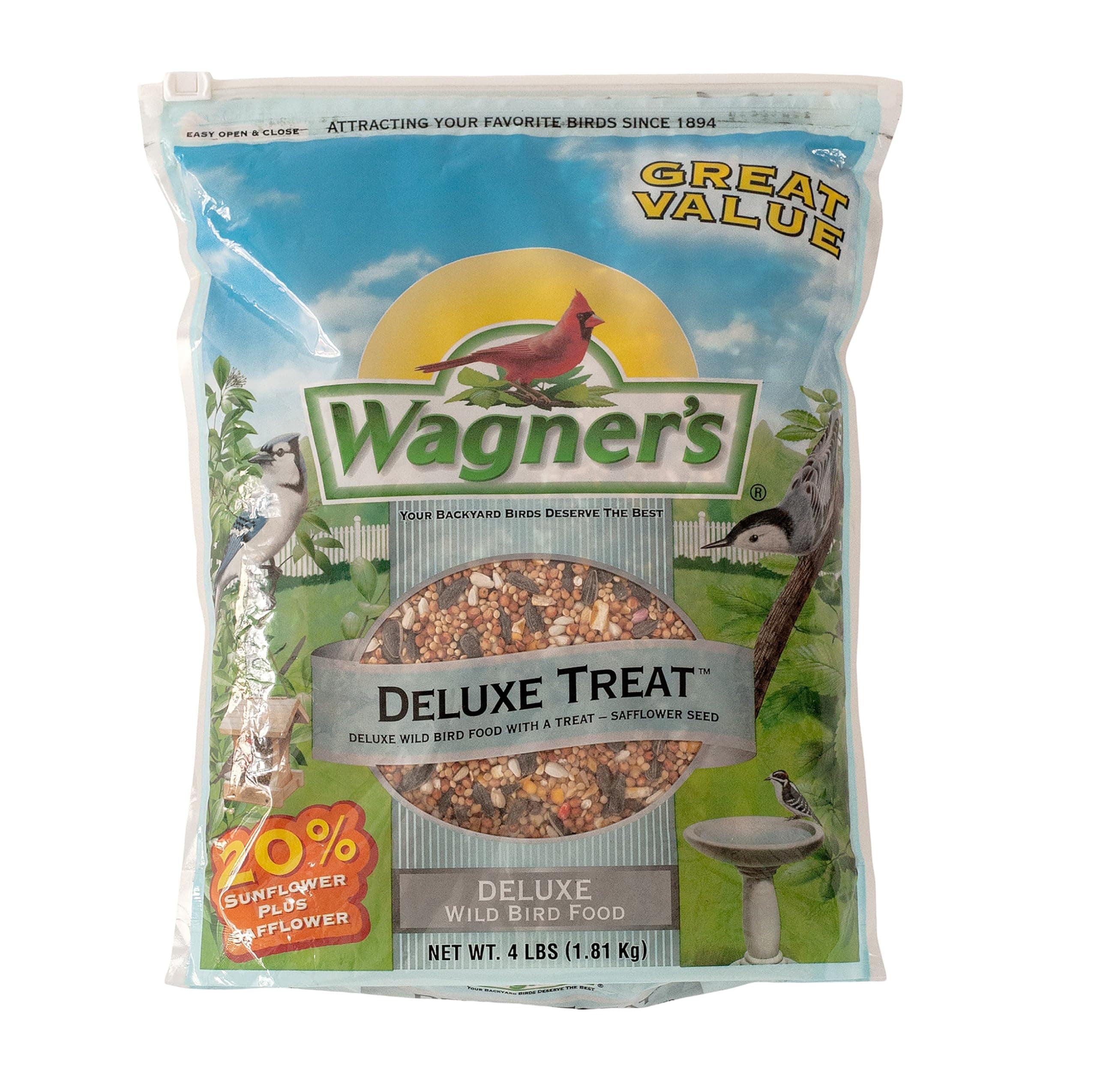 Wagner's 62067 Deluxe Treat Blend Wild Bird Food, 4 Pound (Pack of 1)