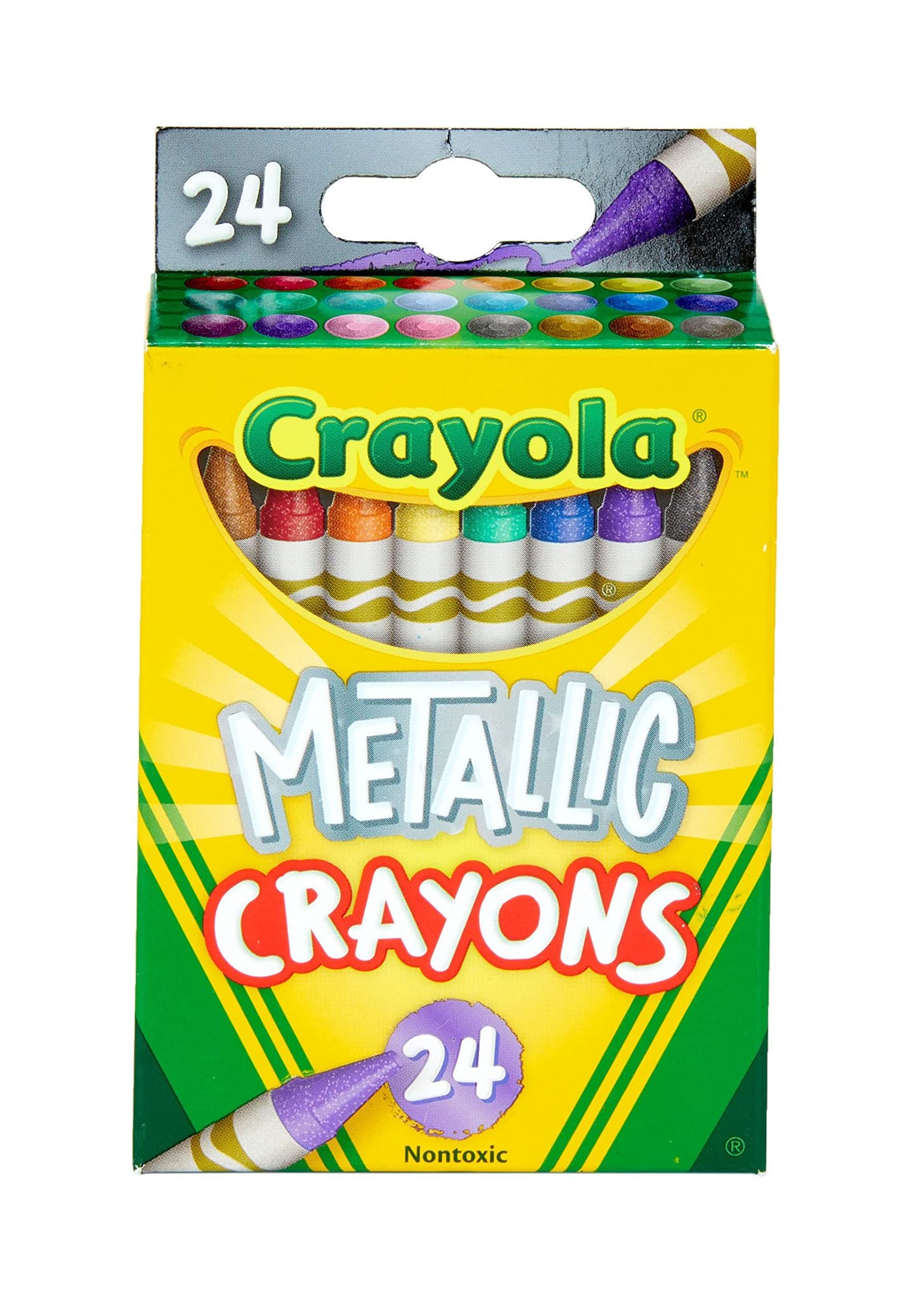 Metallic Crayons, 24Count