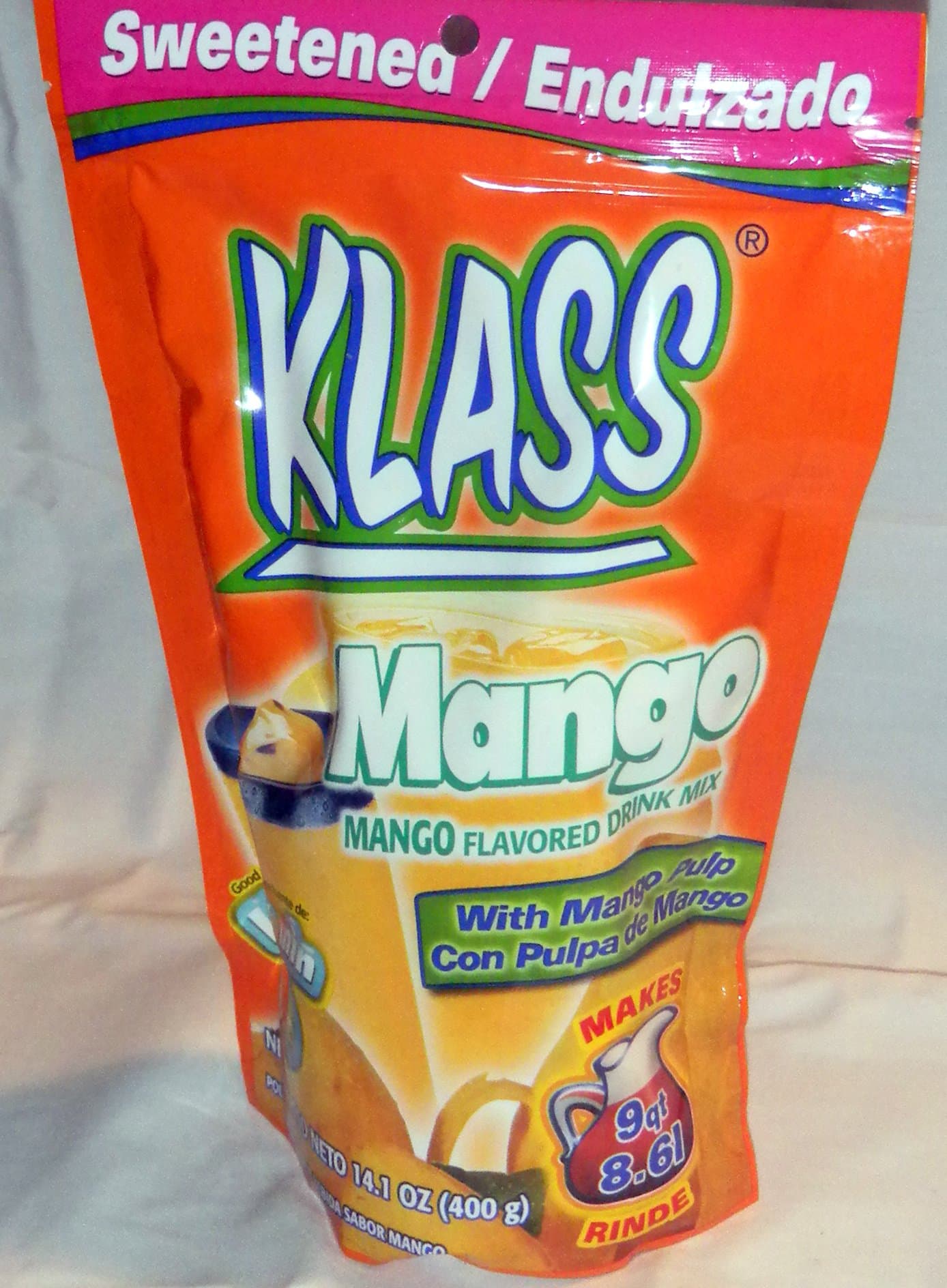 KlassDrink Mix Mango Flavor Aguas Frescas Makes 9QT From Mexico