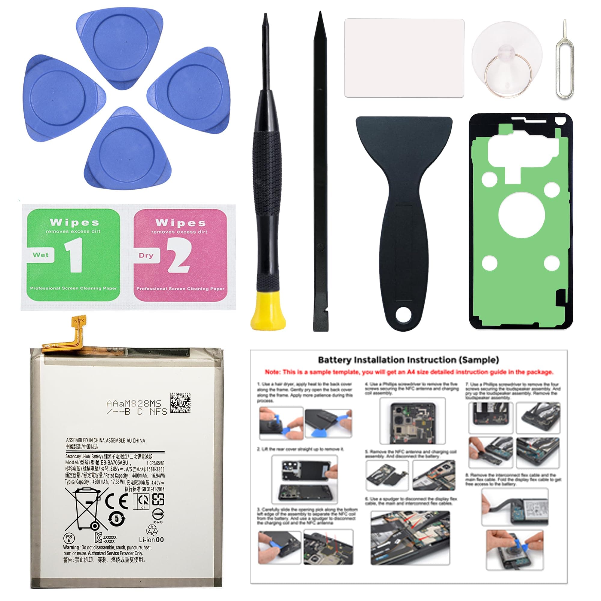 New Upgraded Battery for Galaxy A70 4G, EB-BA705ABU Replacement Battery Compatible with Samsung Galaxy A70 4G, with Repair Tools & Instruction
