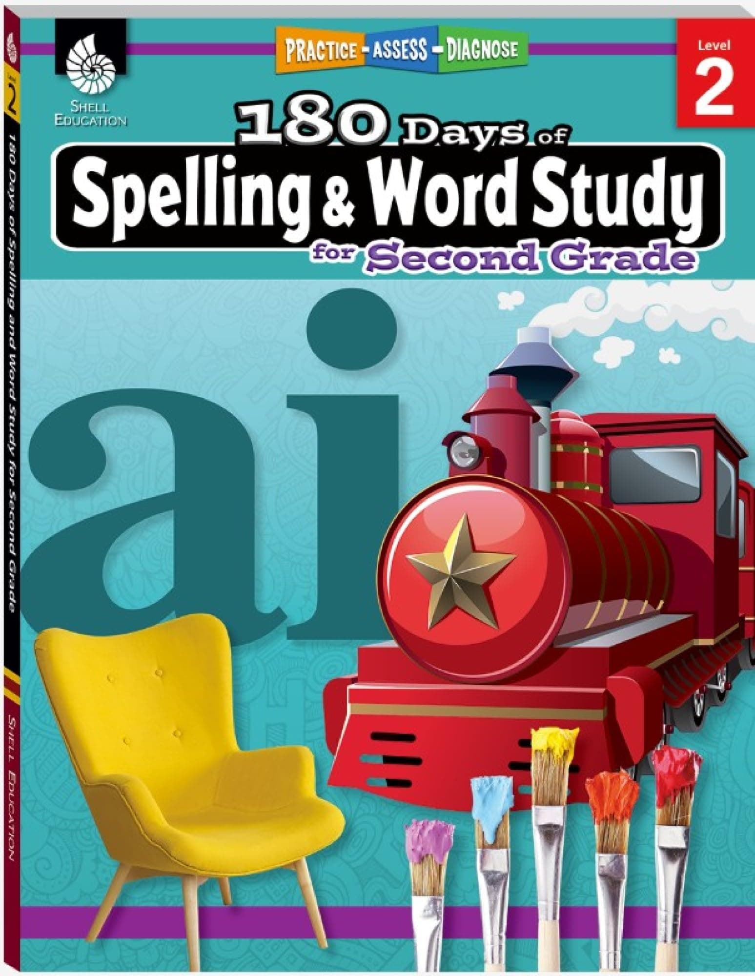 180 Days™: Reading, Vocabulary/Language for 2nd Grade Practice Workbook for Classroom and Home, Cool and Fun Practice Created by Teachers