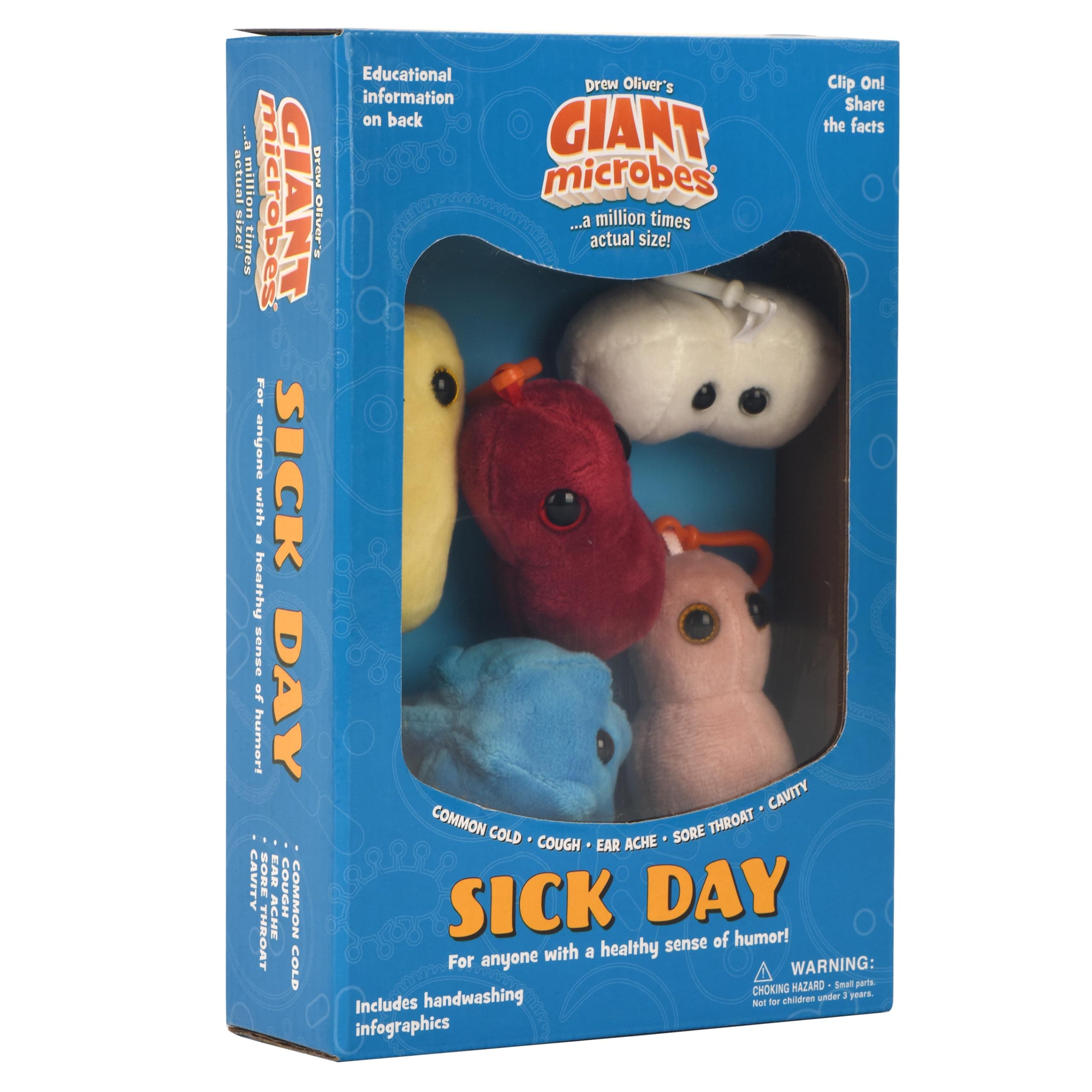 GIANTmicrobes Sick Day Themed Gift Box, School Nurse Gifts, Funny Get Well Gifts, Get Well Soon, Bag Charms, Care Package, Pediatrician Appreciation, Hilarious Get Well Package