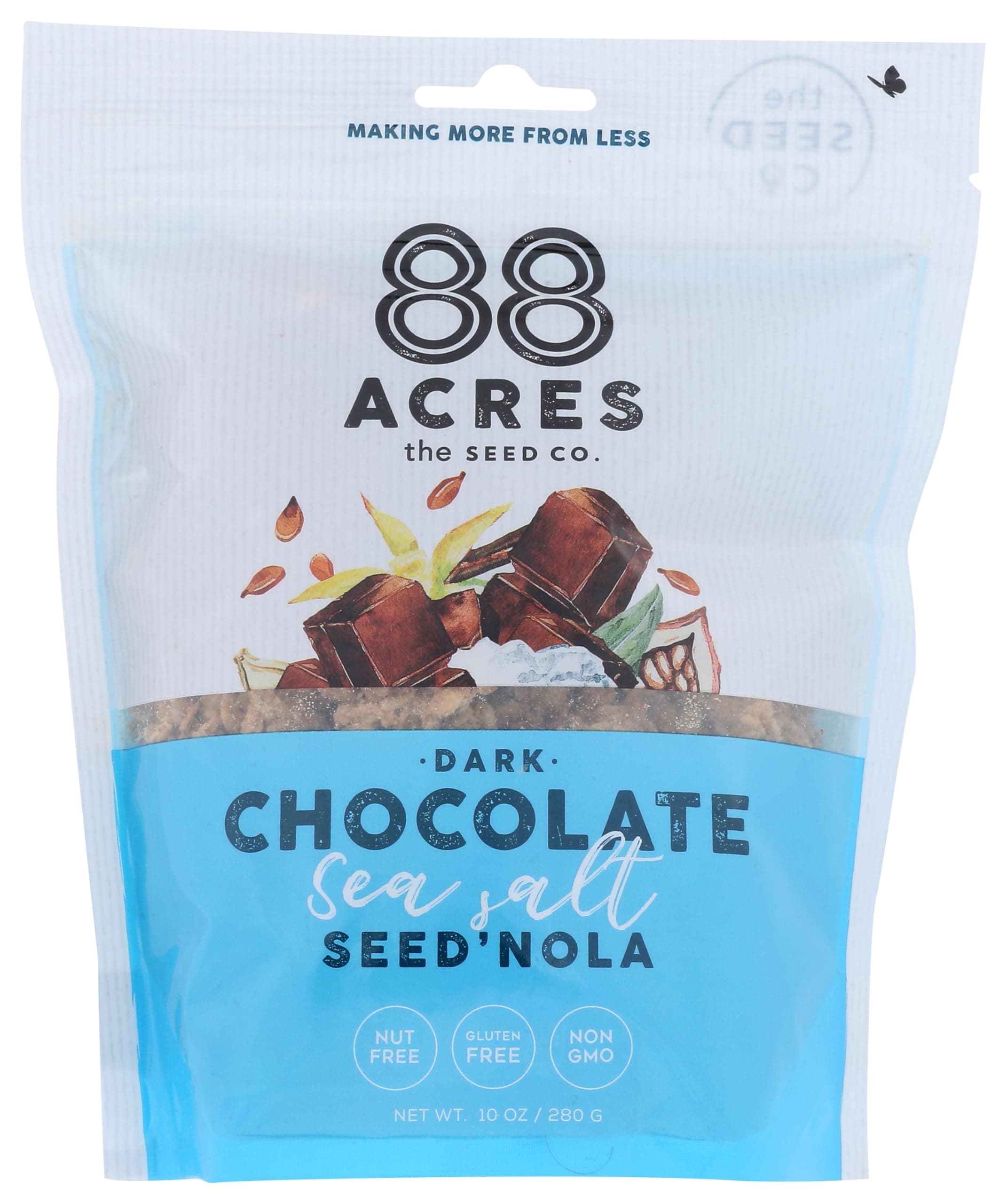 88 Acres Seed Granola | Gluten Free, Nut Free, Non GMO, School Safe, Healthy Vegan Breakfast Cereal | 1 Pack (Dark Chocolate Sea Salt)