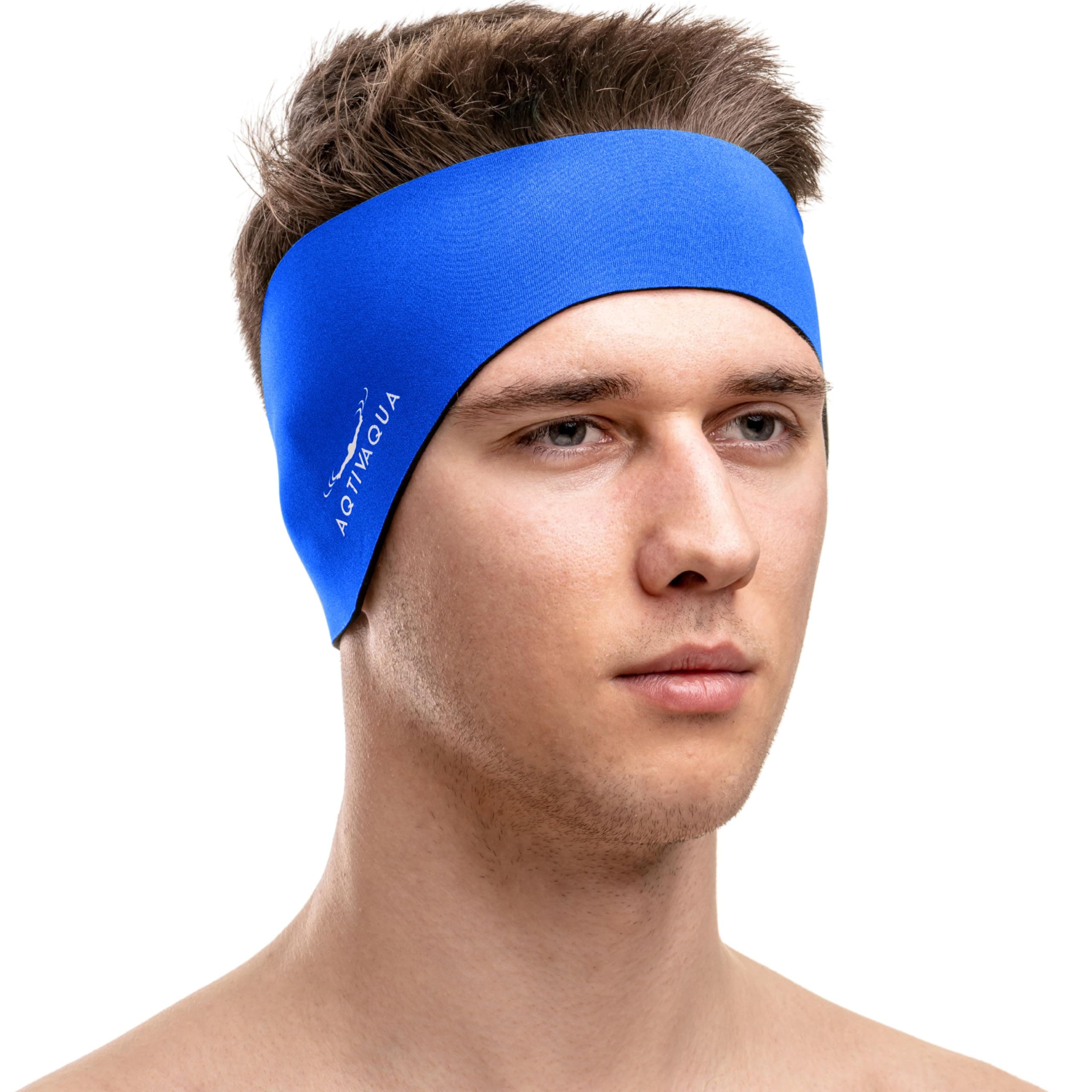 AqtivAqua Swimming Headband - Swim Ear Band Protection Cover - Hair Guard - Keep Ear Plugs in