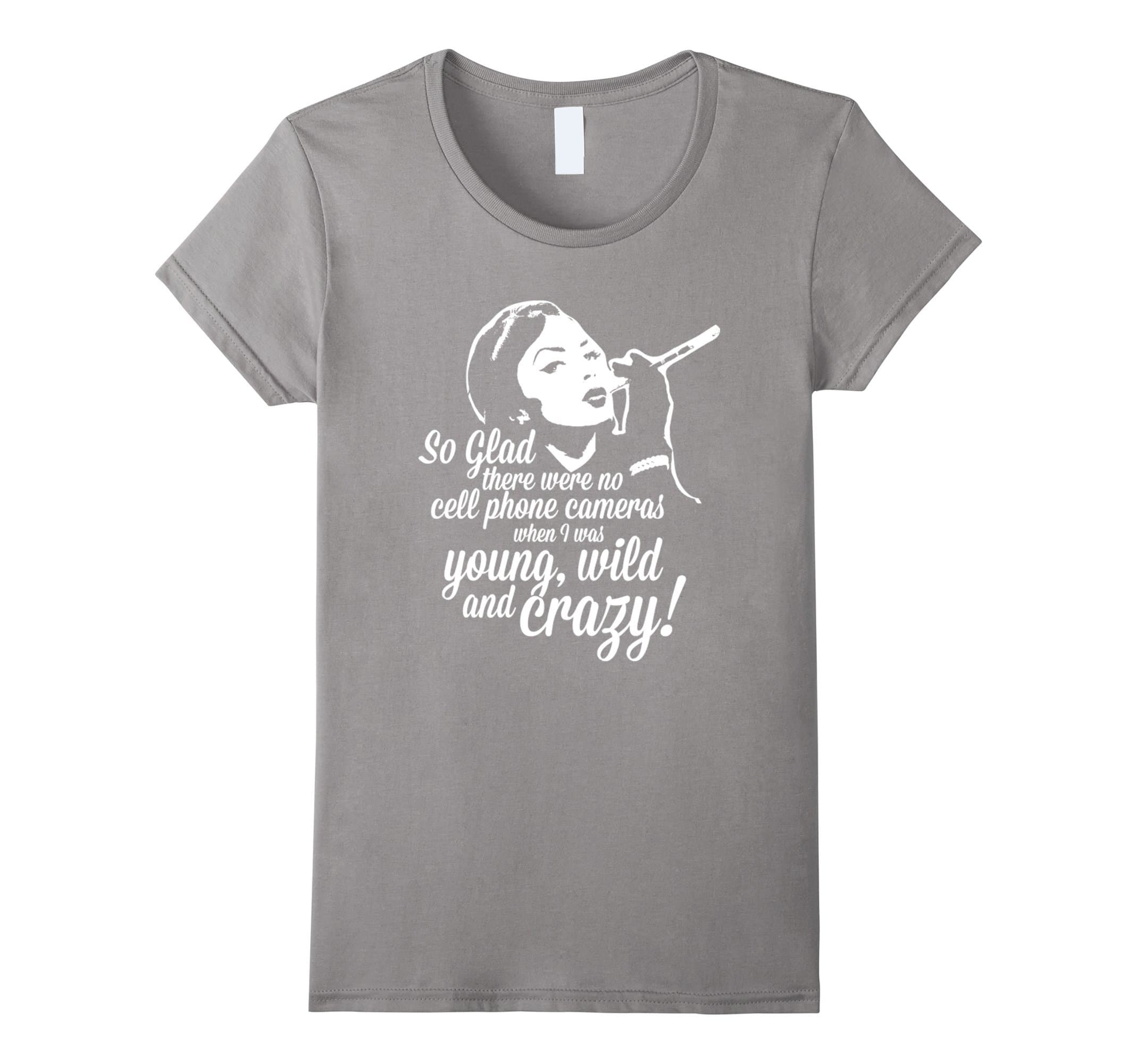 Women's Young and Crazy T-Shirt for Baby Boomers XL Slate