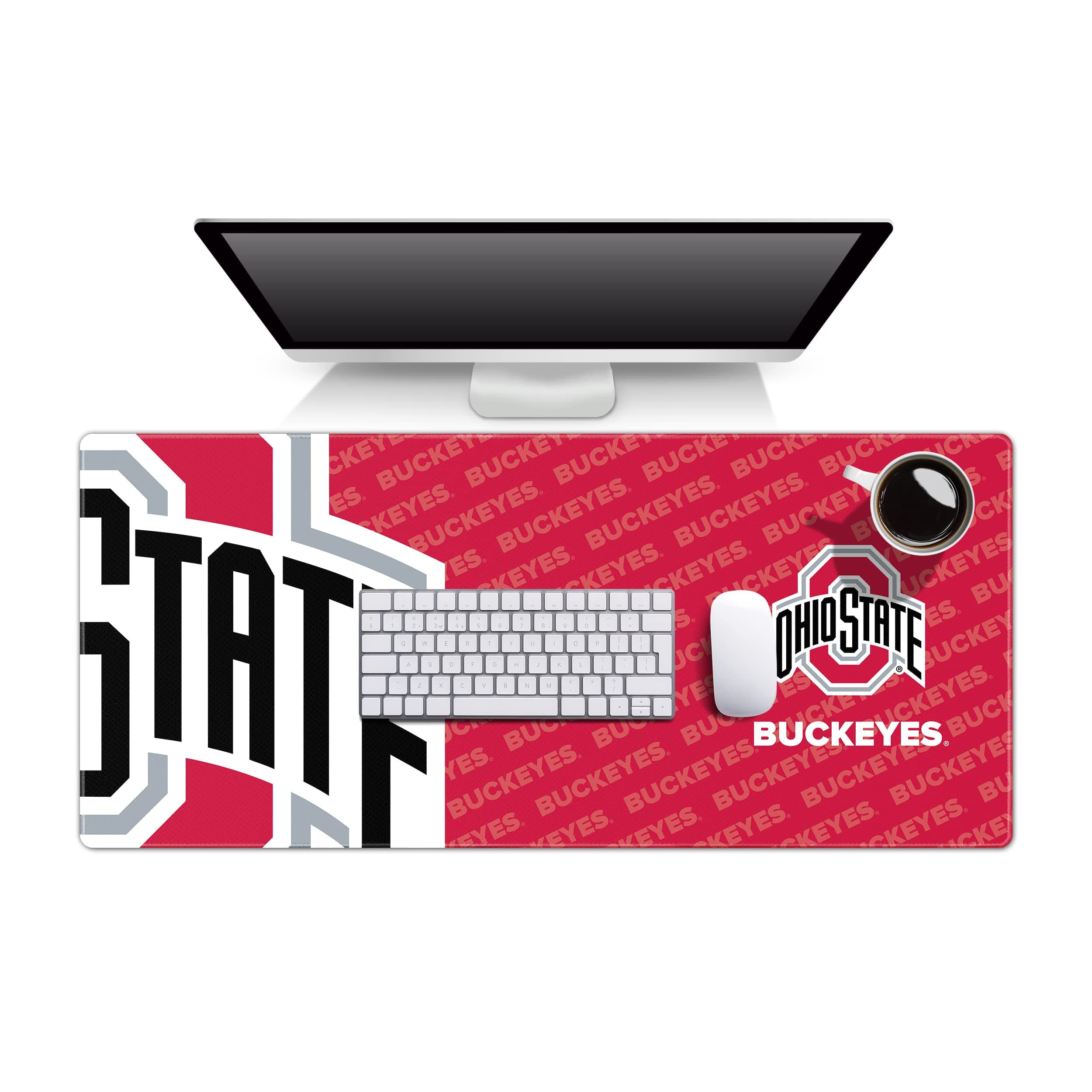 YouTheFan NCAA Ohio State Buckeyes Logo Series Desk Pad