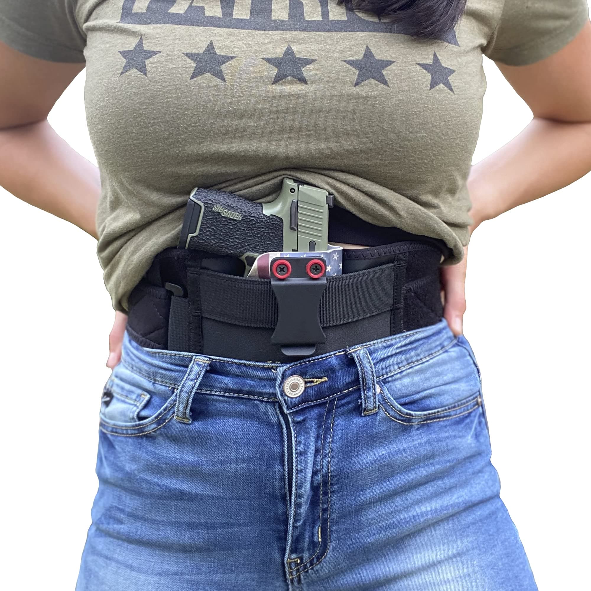 Clip & Carry STRAPT-TAC Belly Band Holster, Use with Any IWB Kydex Gun Holster for Concealed Carry (kydex Holster not Included)