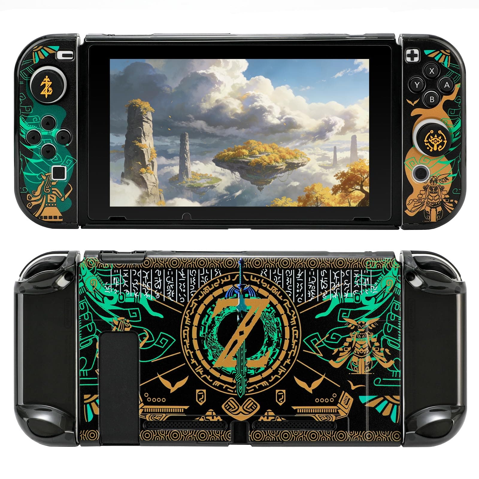 Protective Case Compatible with Nintendo Switch, Hard Shell Dockable Cover, Anti-Scratch Shockproof Slim Protector for NS Console & Joy-C Controllers (Switch Black)