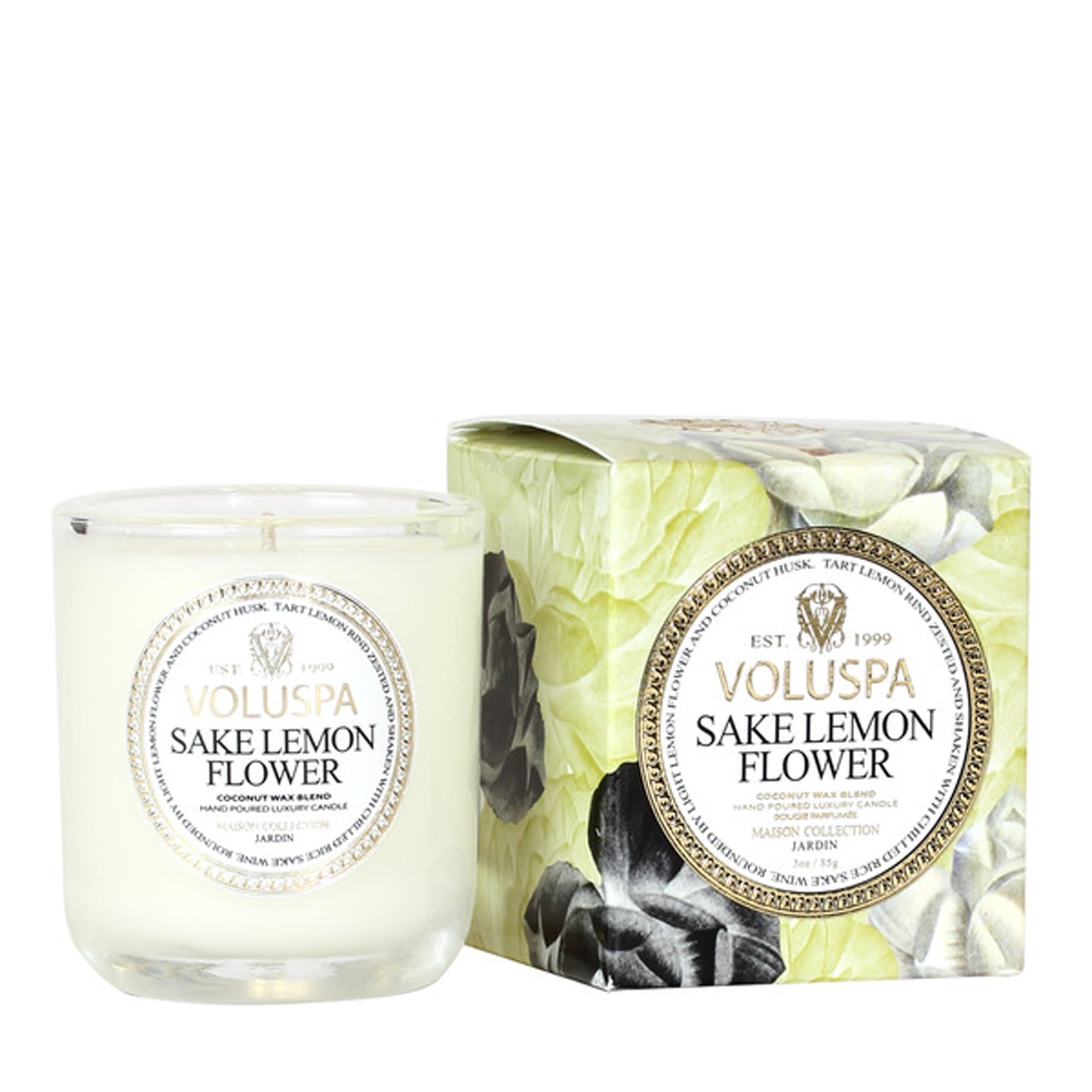Voluspa Maison Jardin Collection, Classic Votive Candle, Sake Lemon Flower, 3 oz