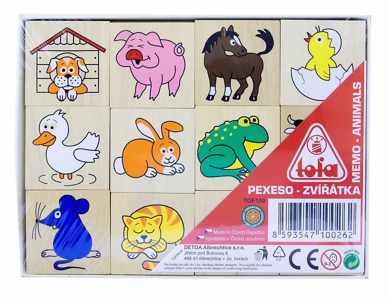 Detoa TOF100 Memory Game with Animals