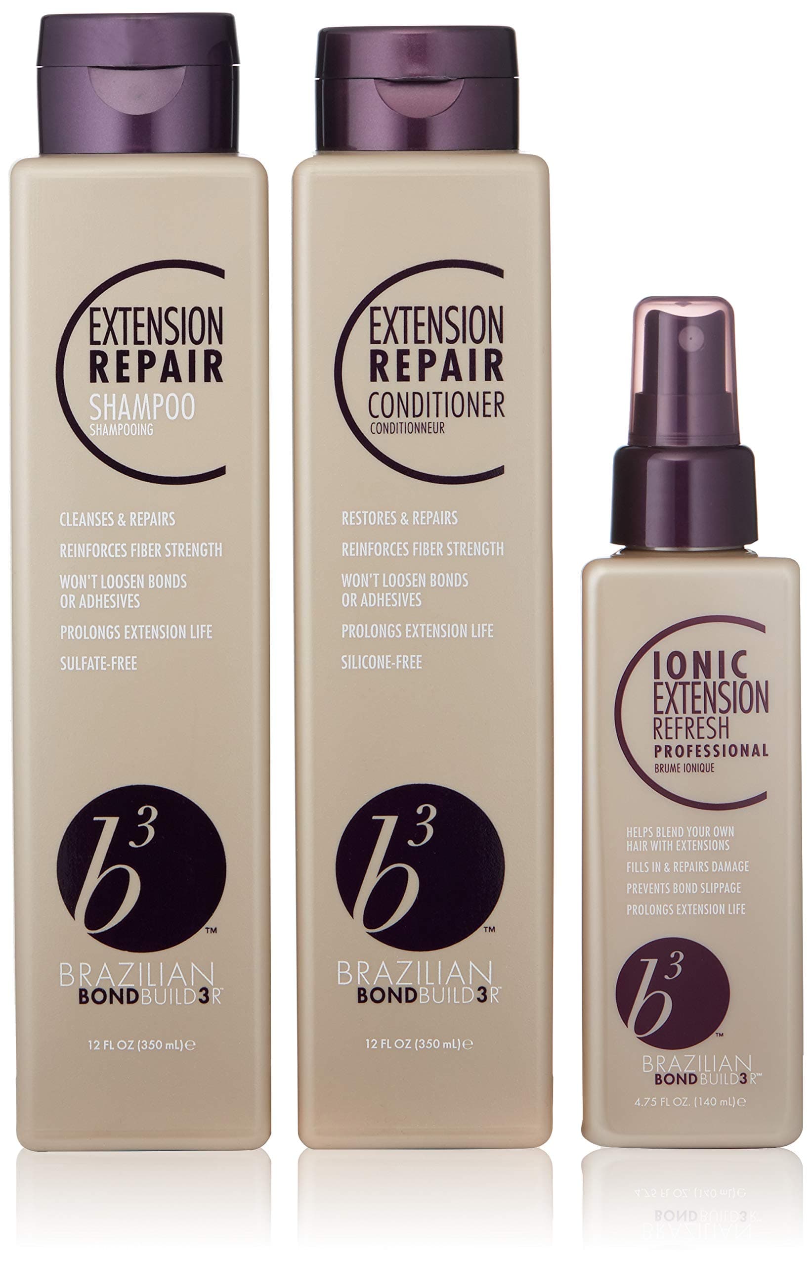 - B3 Brazilian Bondbuilder Extension Shampoo/Conditioner/Refresh Trio Pack,28.75 fl oz.(3 Count)