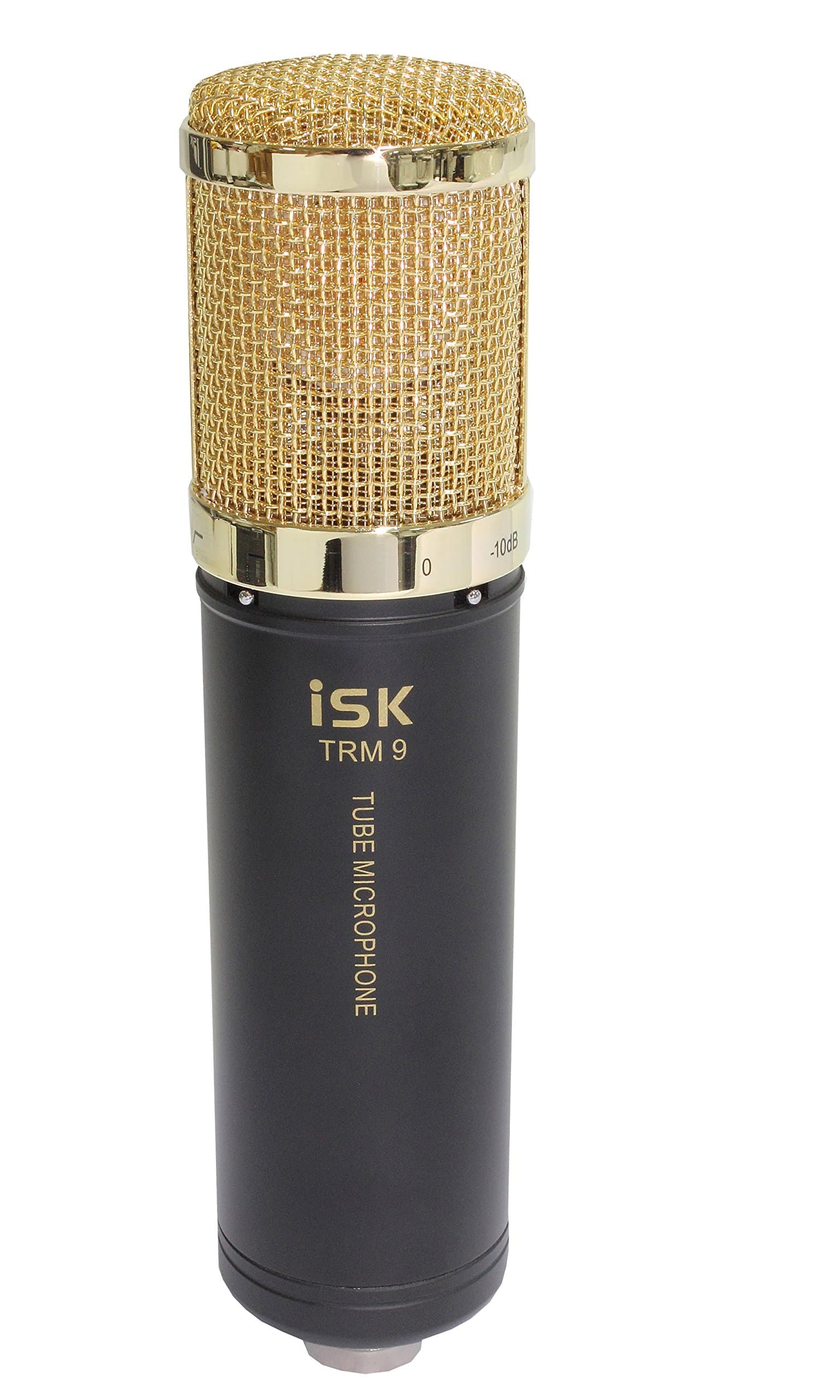 iSK TRM-9 Premium-Grade Studio Tube Microphone with Pop-Filter, Shock-Mount, XLR Cable & Power Supply
