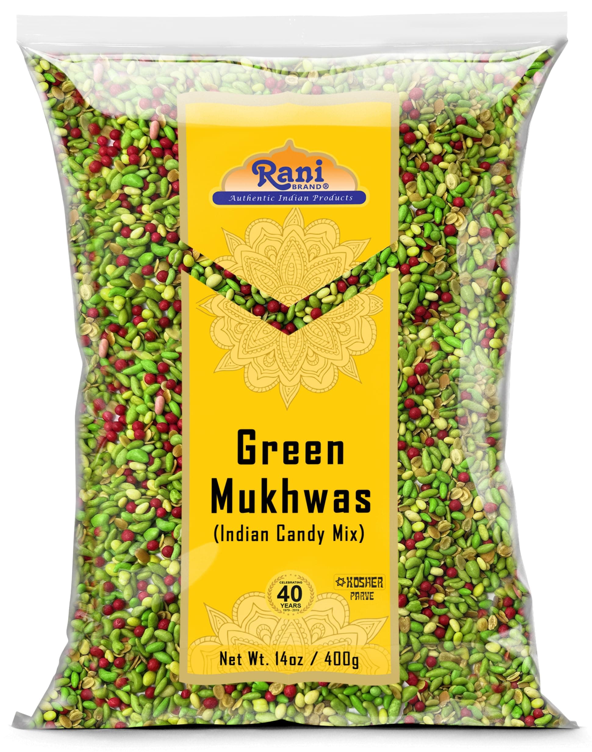 Rani Green Mukhwas (Special Digestive Treat) 14oz (400g) ~ Vegan | Indian Candy Mouth Freshener | Kosher