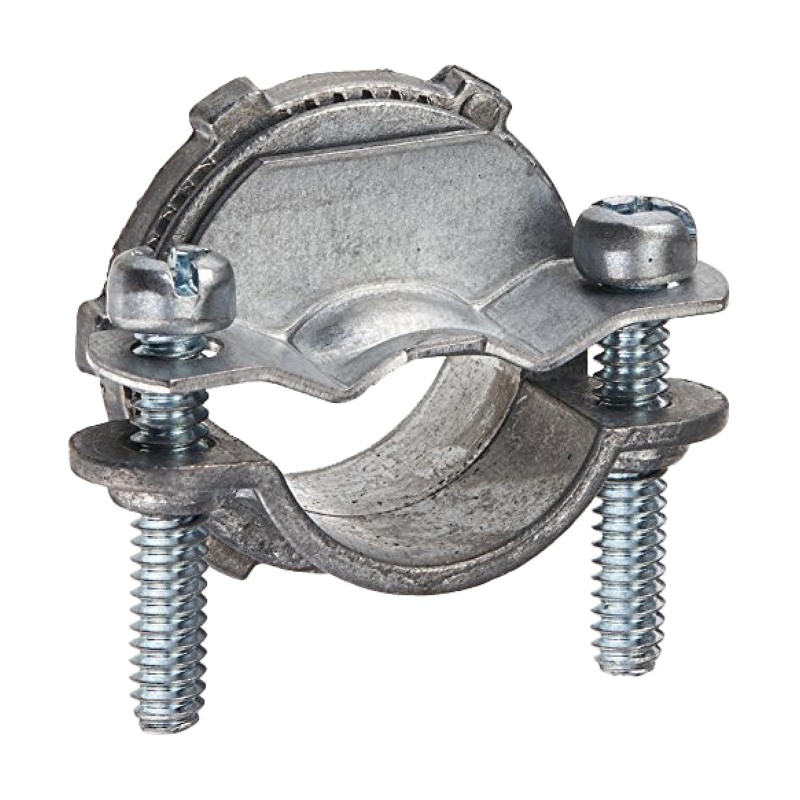 Hubbell-Raco 2863B5 Clamp Type for Oval or Round Cable Connector, 3/4-Inch, Zinc , 5-Pack,Gray