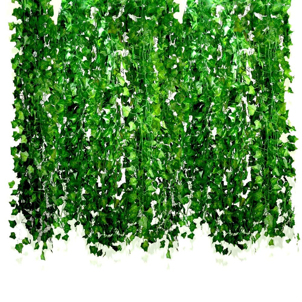 84 Ft Fake Plants Artificial Ivy Leaf Greenery Garland Plants Fake Hanging Vine Garland Fake Leaves for Party Garden Office Christmas Wedding Wall Home Decor(12 Pack)