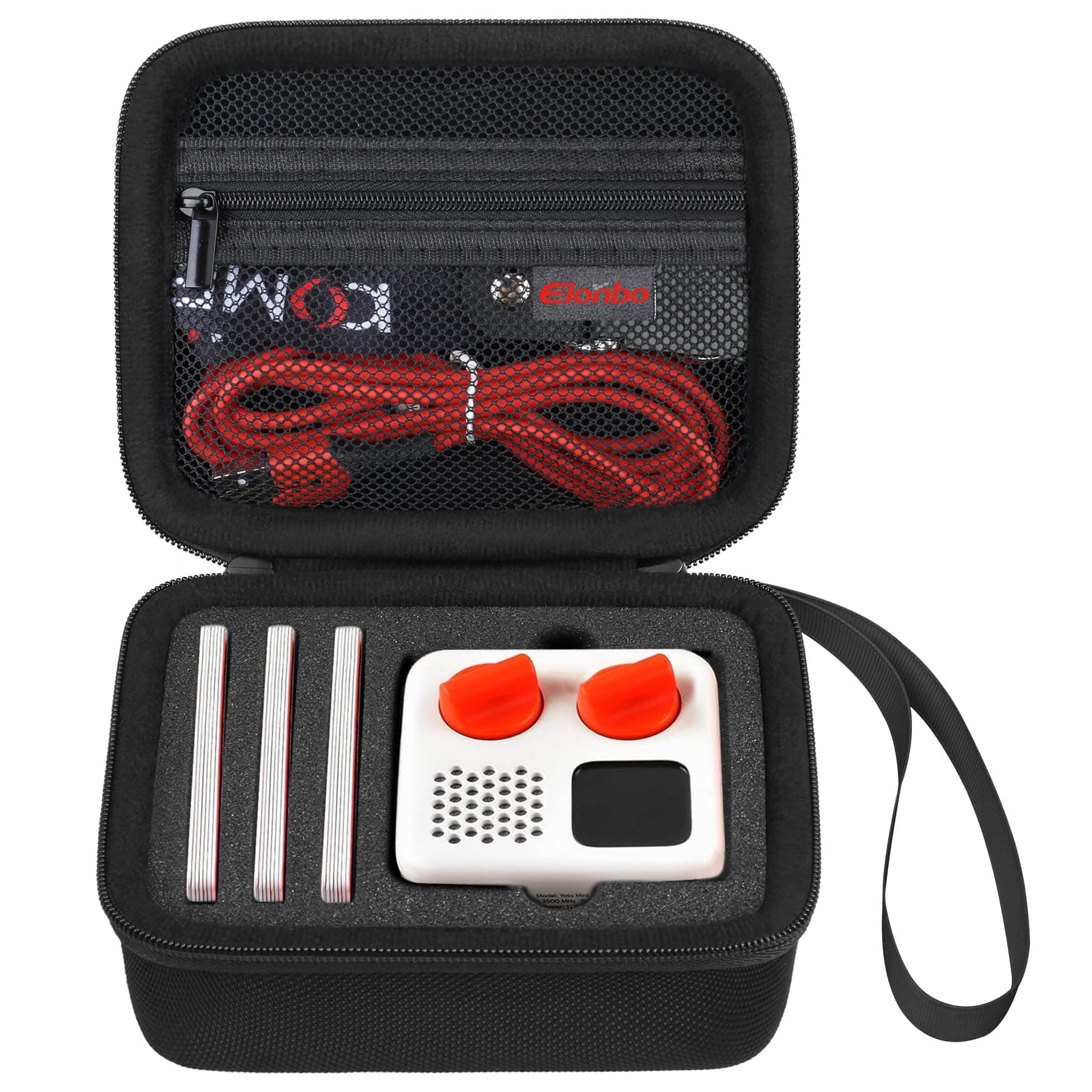 Elonbo Carrying Case Compatible with Yoto Mini – Kids Portable Bluetooth Travel Speaker Player, Kids Audio & Music Player cover, Children’s Speaker Plays Audiobook Cards Radio Storage Holder. Black