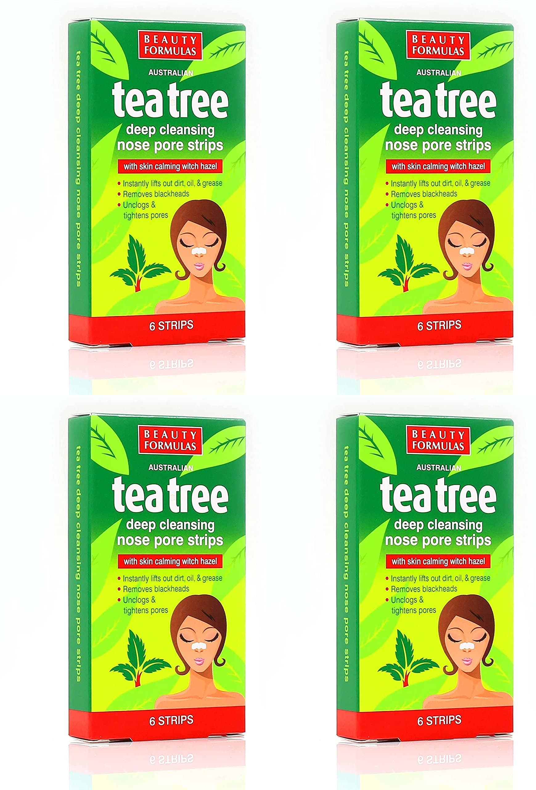 24x Australian Tea Tree & Witch Hazel Nose Strips | Removes Blackheads, Unclogs & Tightens Pores