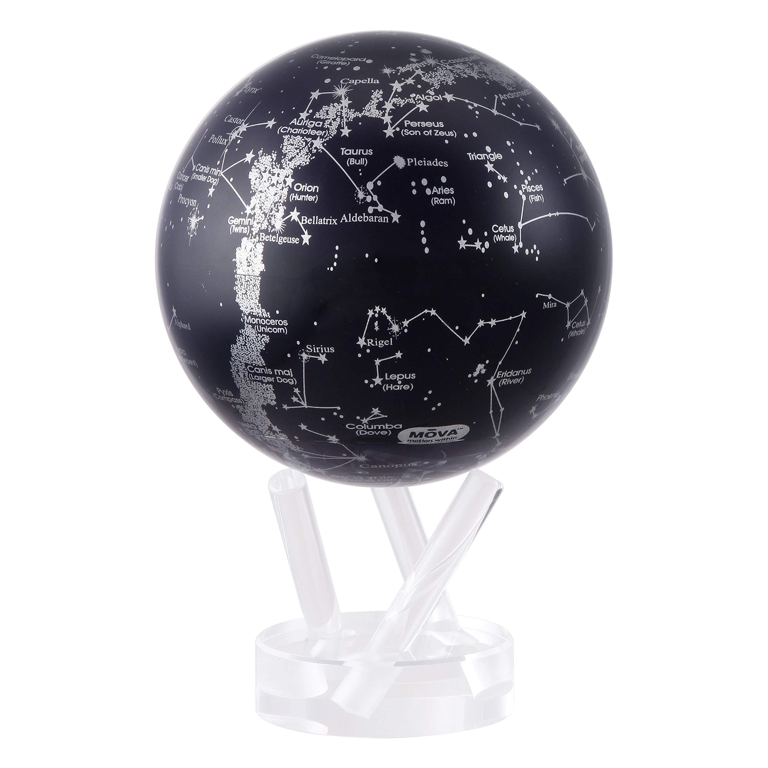 Globe - Constellations Classic (4.5") | Solar-Powered Star Map for Astronomy Lovers, No Batteries or Cords, Unique Desk Gift