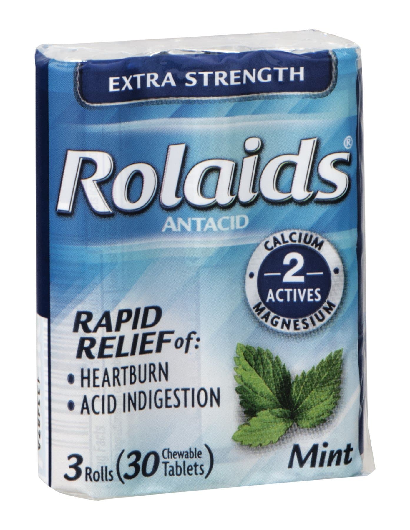 RolaidsExtra Strength Antacid Rapid Relief Mint 3 Rolls
