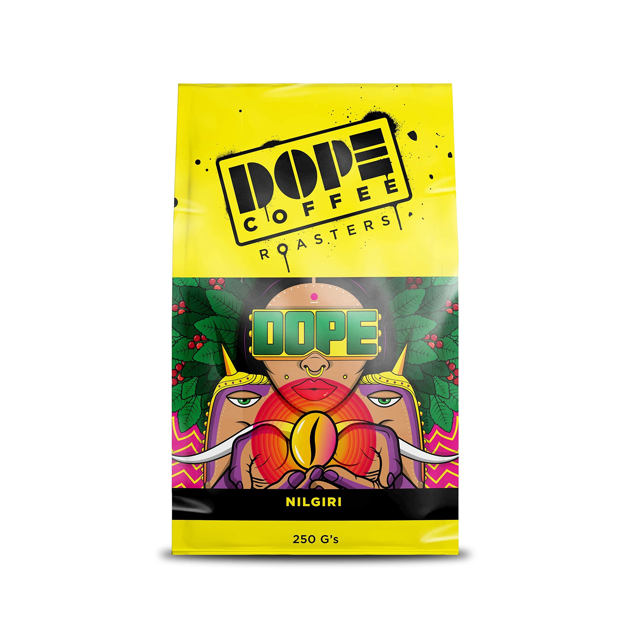 Dope Coffee Roasters Freshly Roasted Coffee, Nilgiri (Whole Beans), 250 Gm (Pack of 1)
