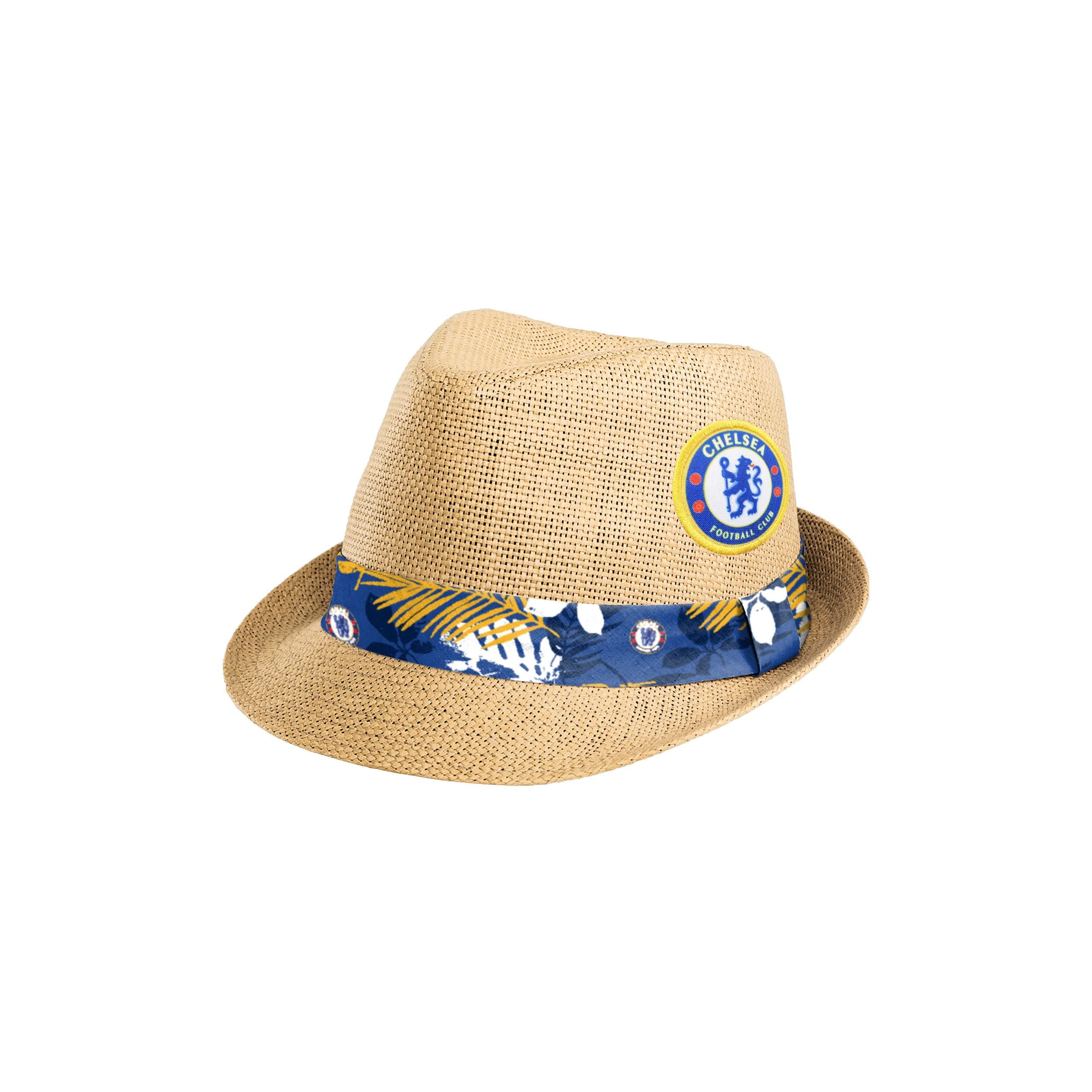 FOCOOfficial Chelsea FC Men's Football Trilby Straw Sun Hat Multicolour