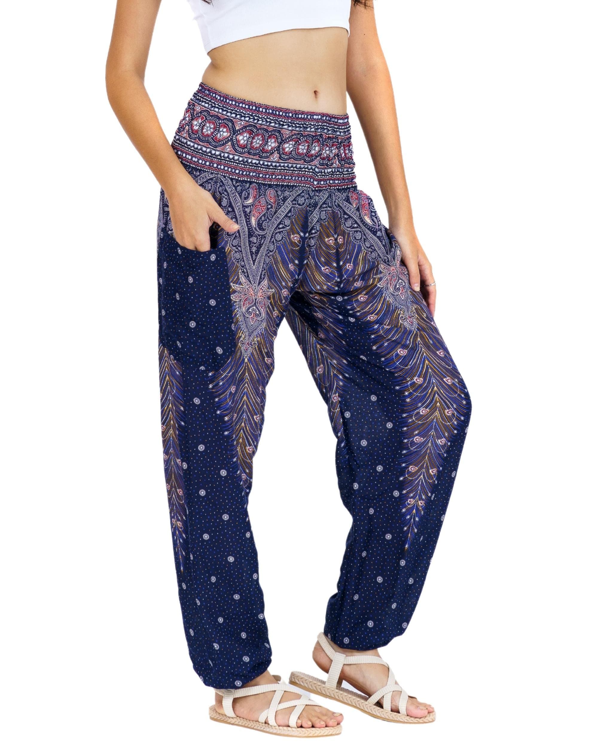 Lofbaz Harem Pants for Women Yoga Boho Hippie Clothing Womens Palazzo Bohemian