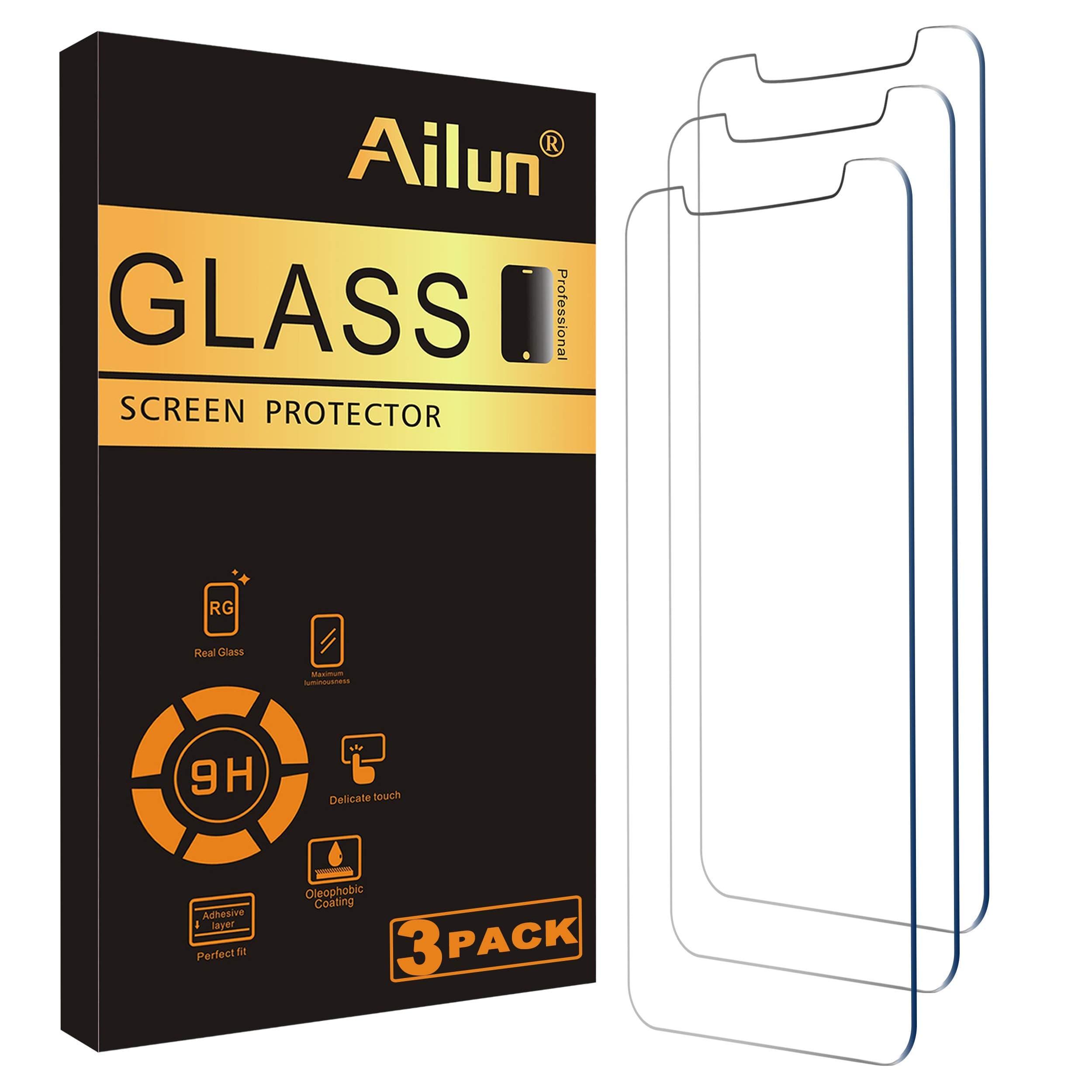 Ailun Glass Screen Protector for iPhone 12 Mini 2020 Release 5.4 Inch 3 Pack Tempered Glass