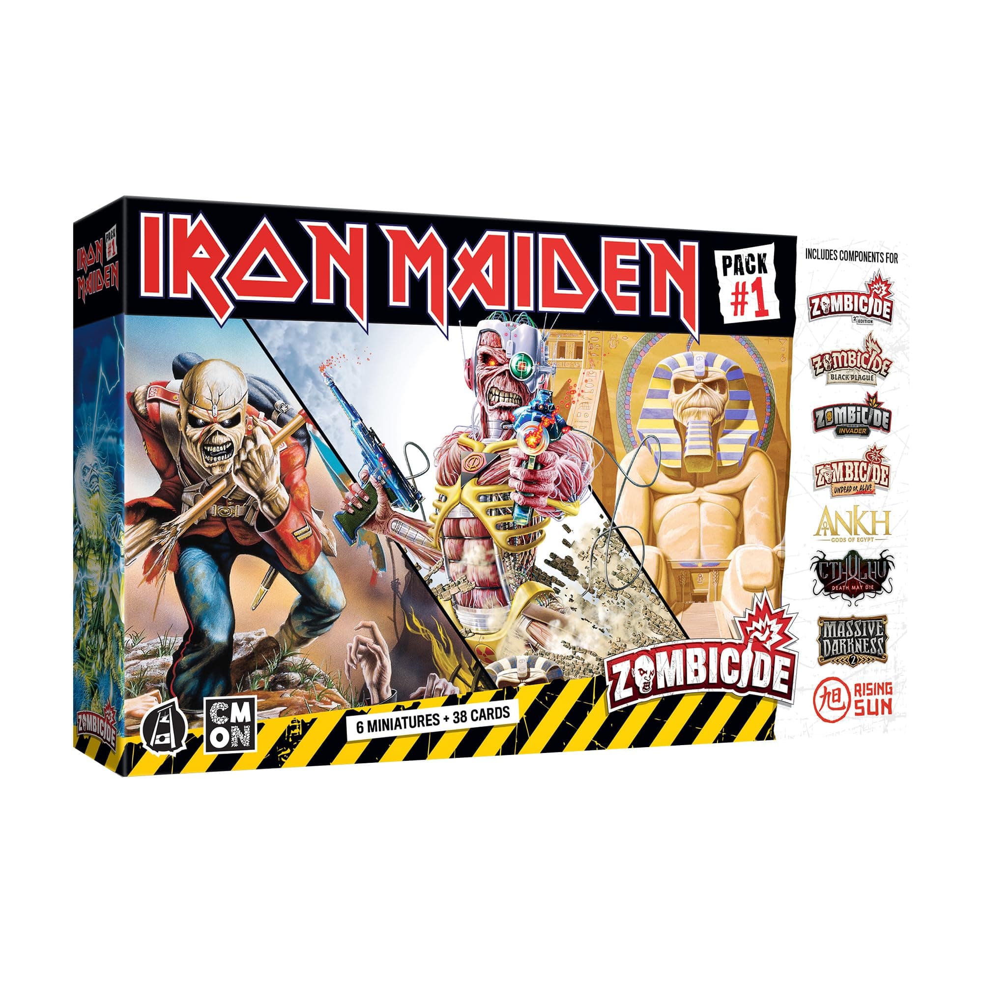 Zombicide Iron Maiden Character Pack #1 - Set of Iron Maiden Miniatures Compatible with Zombicide 2nd Edition, Ages 14+, 1-6 Players, 60 Minute Playtime, Made