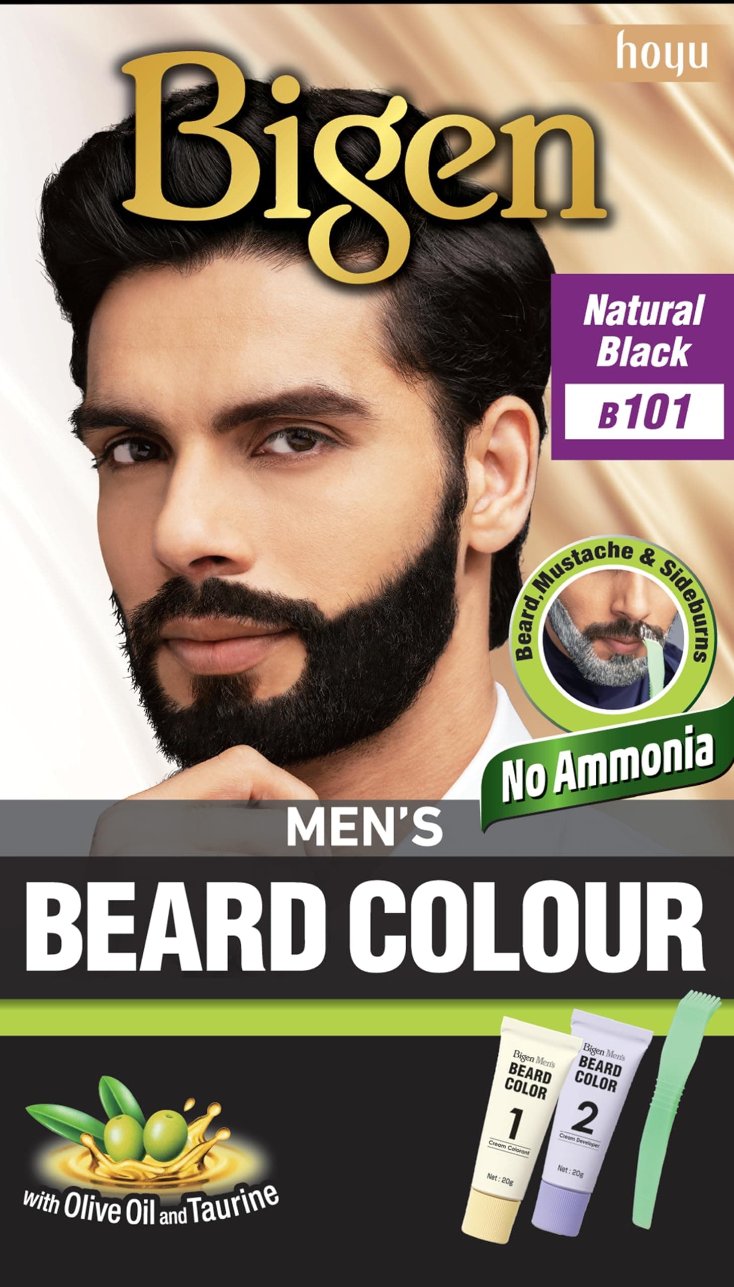 Bigen Men'S Beard Color, Natural Black B101, 40G