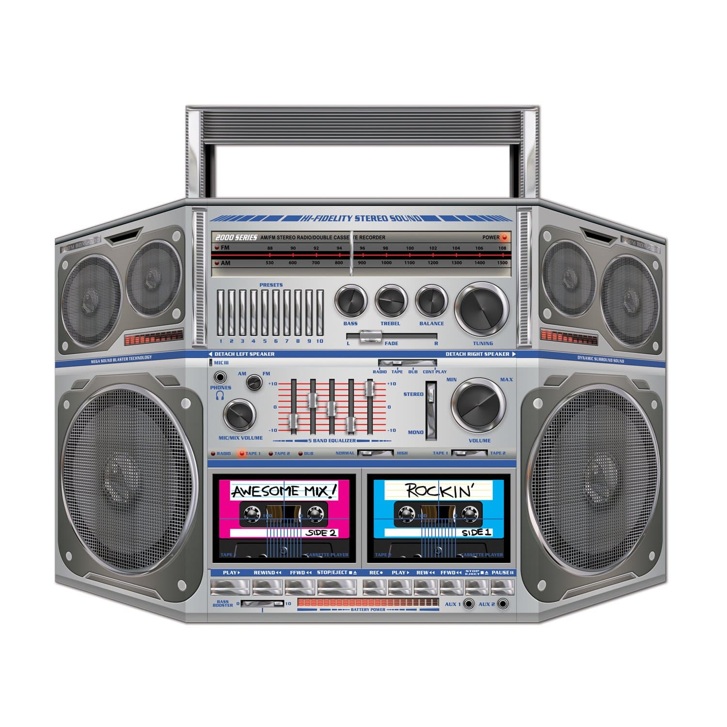 Boom Box Stand-Up Party Accessory (1 count) (1/Pkg)