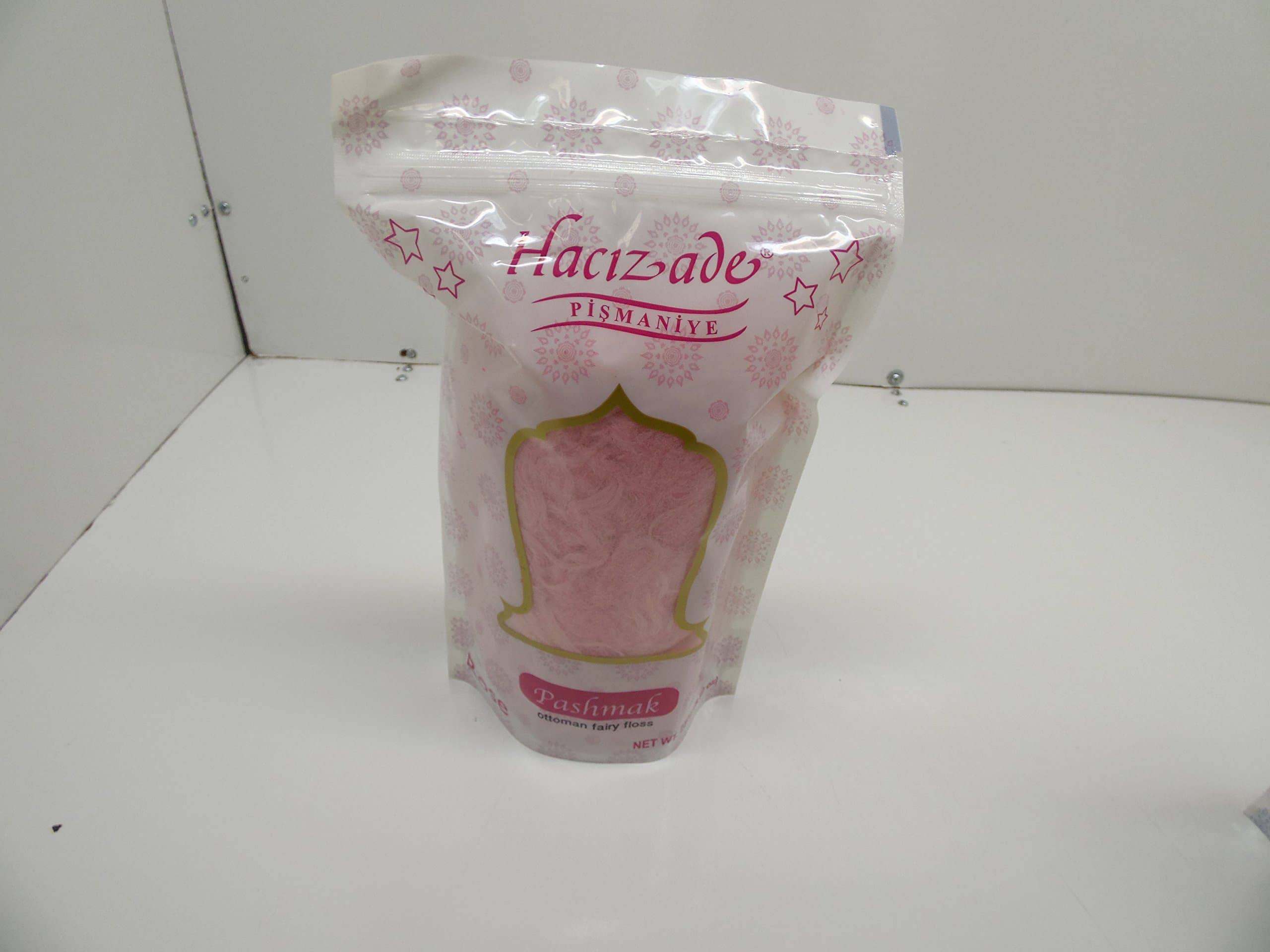 Hacizade Turkish Cotton Candy w Rose,Ottoman Fairy Floss,Pismaniye 8.8 oz