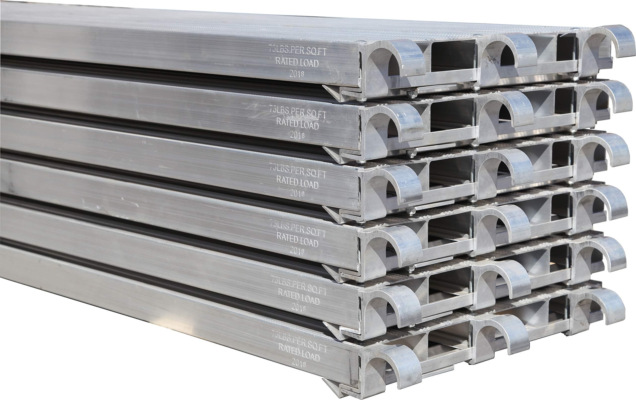 - CBM Scaffold 6 PC All Aluminum 75-Lbs per Sq. Ft. Rated Deck 19-1/4" Wide by 7' Long (6)