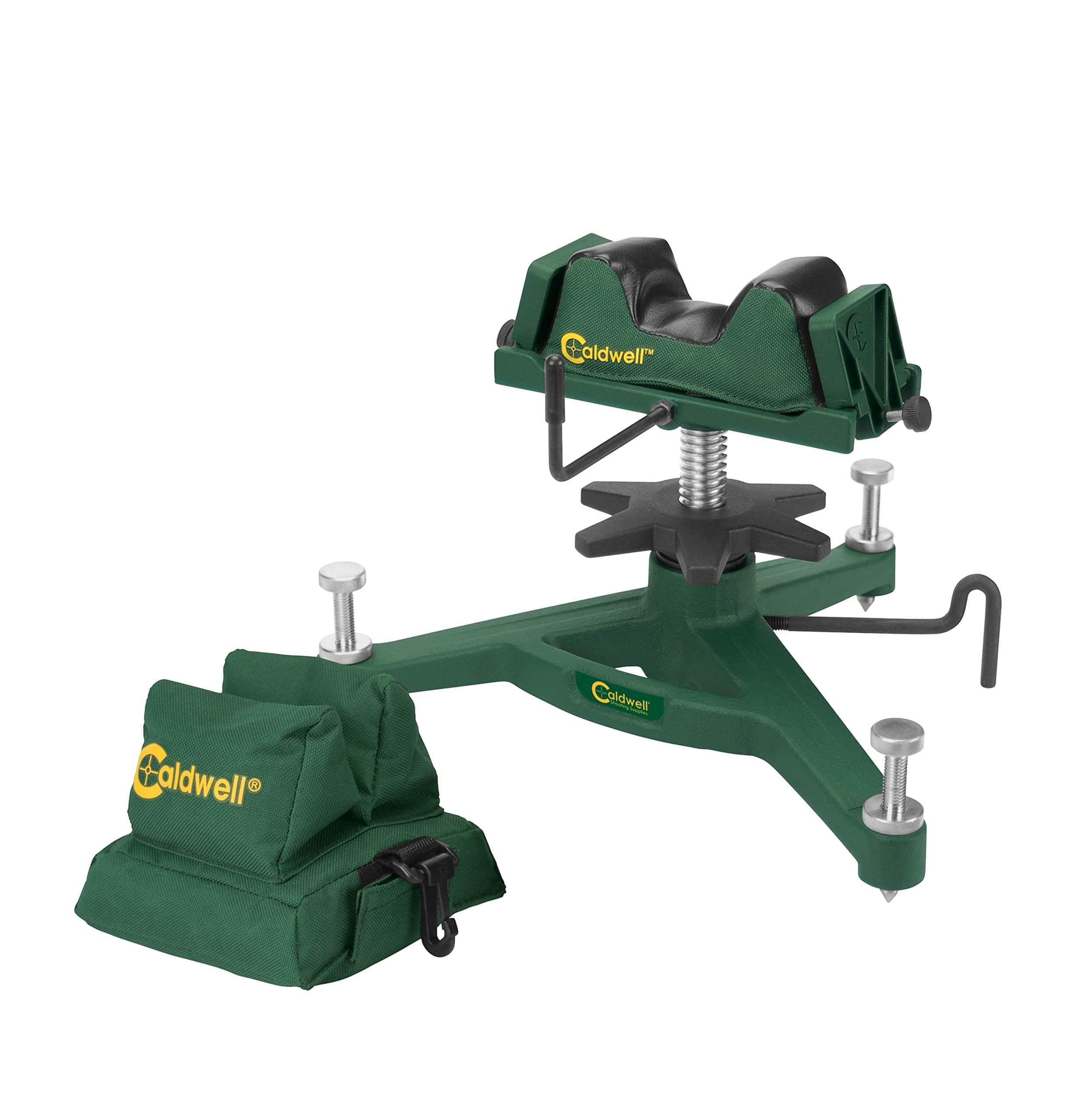 Caldwell The Rock Front Shooting Rest with Adjustable Elevation, Recoil Reducing, Interchangeable Feet, for Range, Hunting, Shooting, and Outdoors
