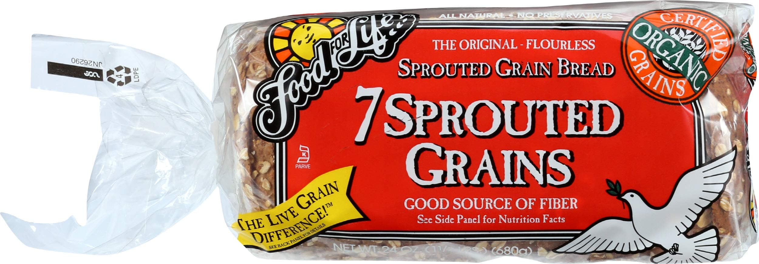 ORG 7 SPROUTED WHOLE GRN BREAD 24OZ