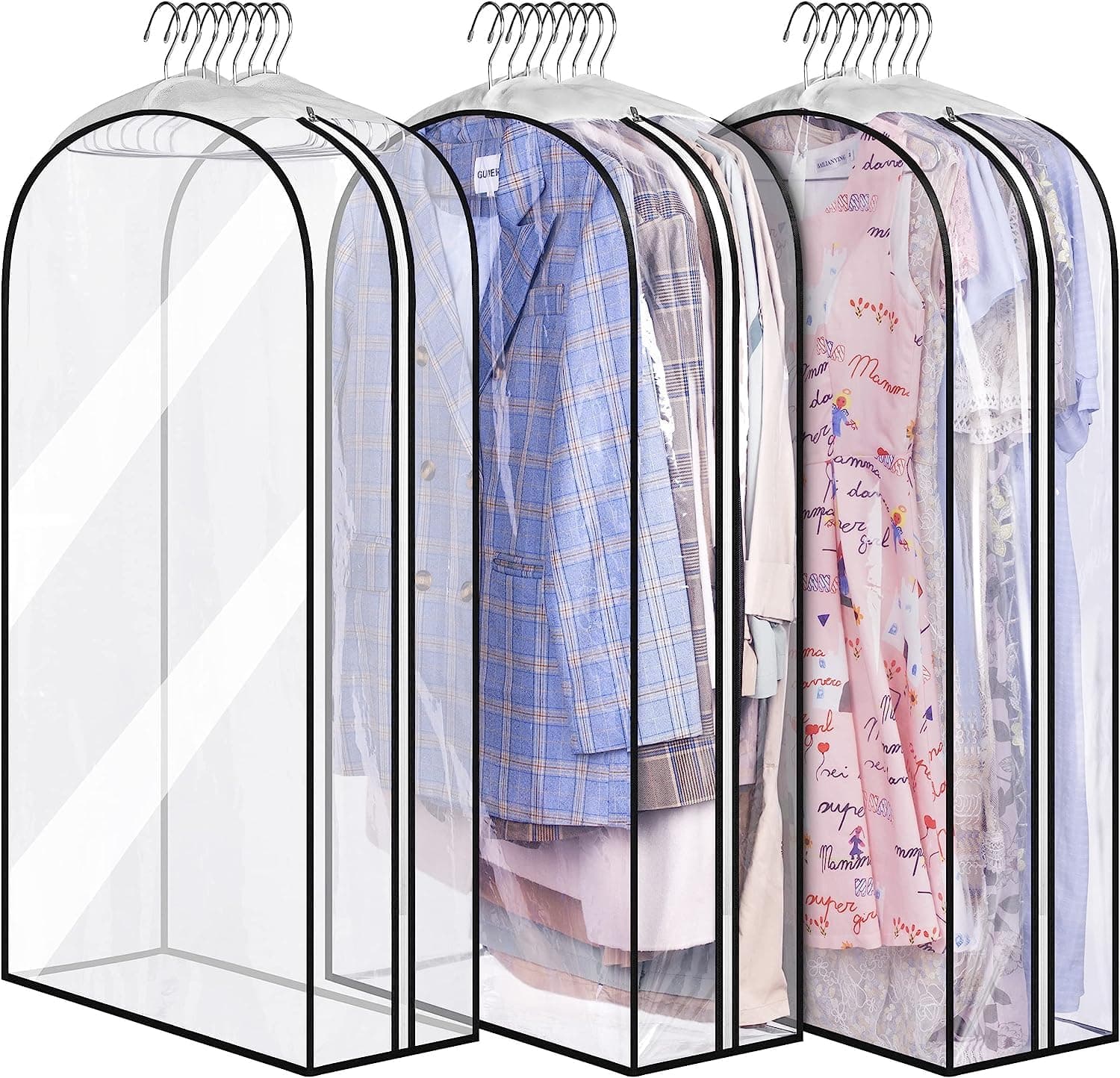 ANTOLE Garment Bags, Hanging Garment Bags, 40" Hanging Garment Bags for Closet Storage Suit Bag, Jackets, Shirts, Dresses & Sweater,for Closet Storage Moth Proof Clothing Cover