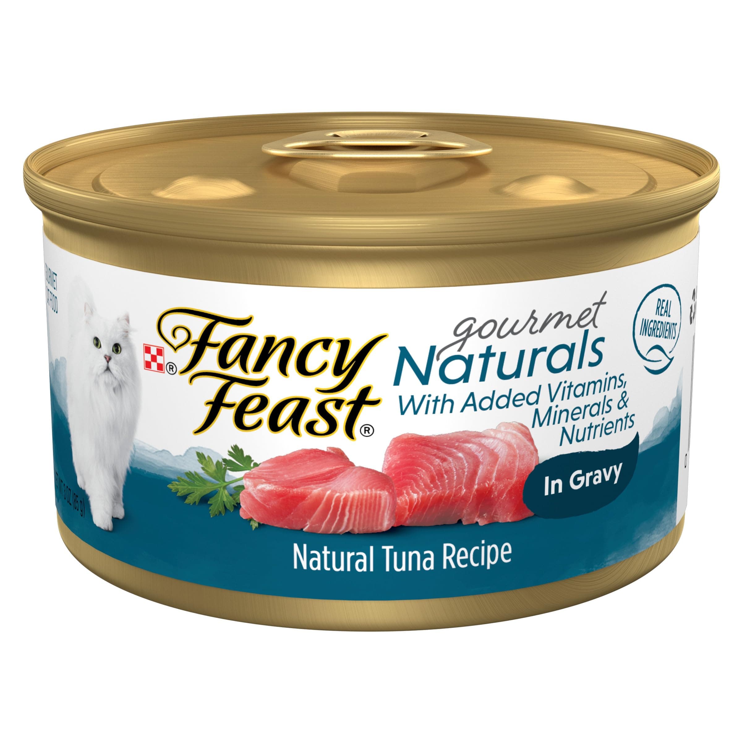 Fancy Feast Purina Wet Cat Food Gourmet Naturals - (12) 3 oz. Cans