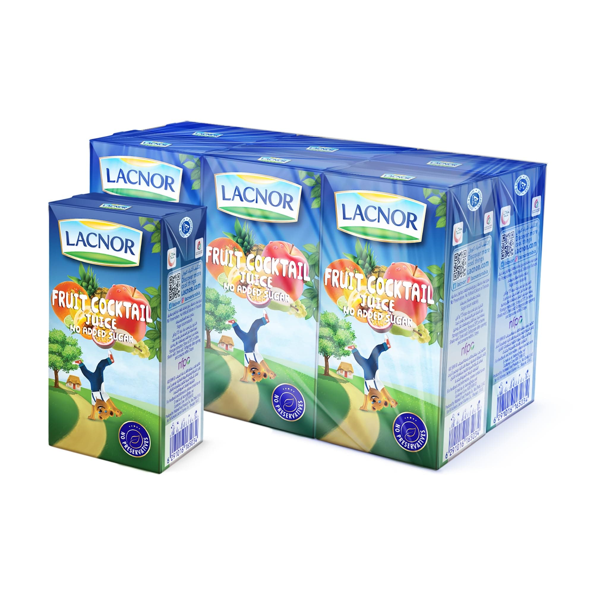 Essential Fruit Cocktail 100% Juice No Added Sugar, 125mL pack of 6