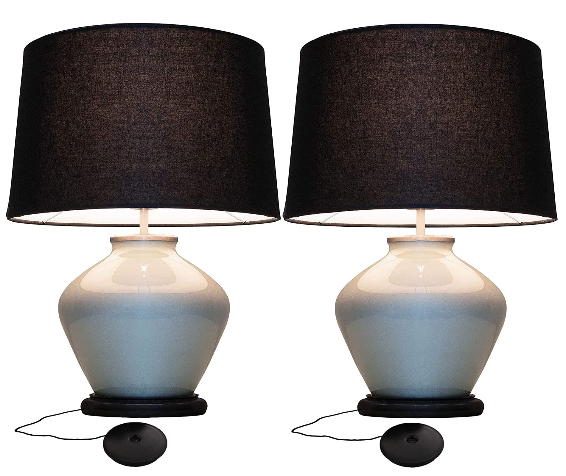 Plug in Dimmer Switch for Lamps, 2 Pack - Plug in Dimmer Switch with Touch Lamp Switch - 200W, 3 Level Dimmer - Ideal for Bedside and Hard to Reach Lamps - (6043BC)